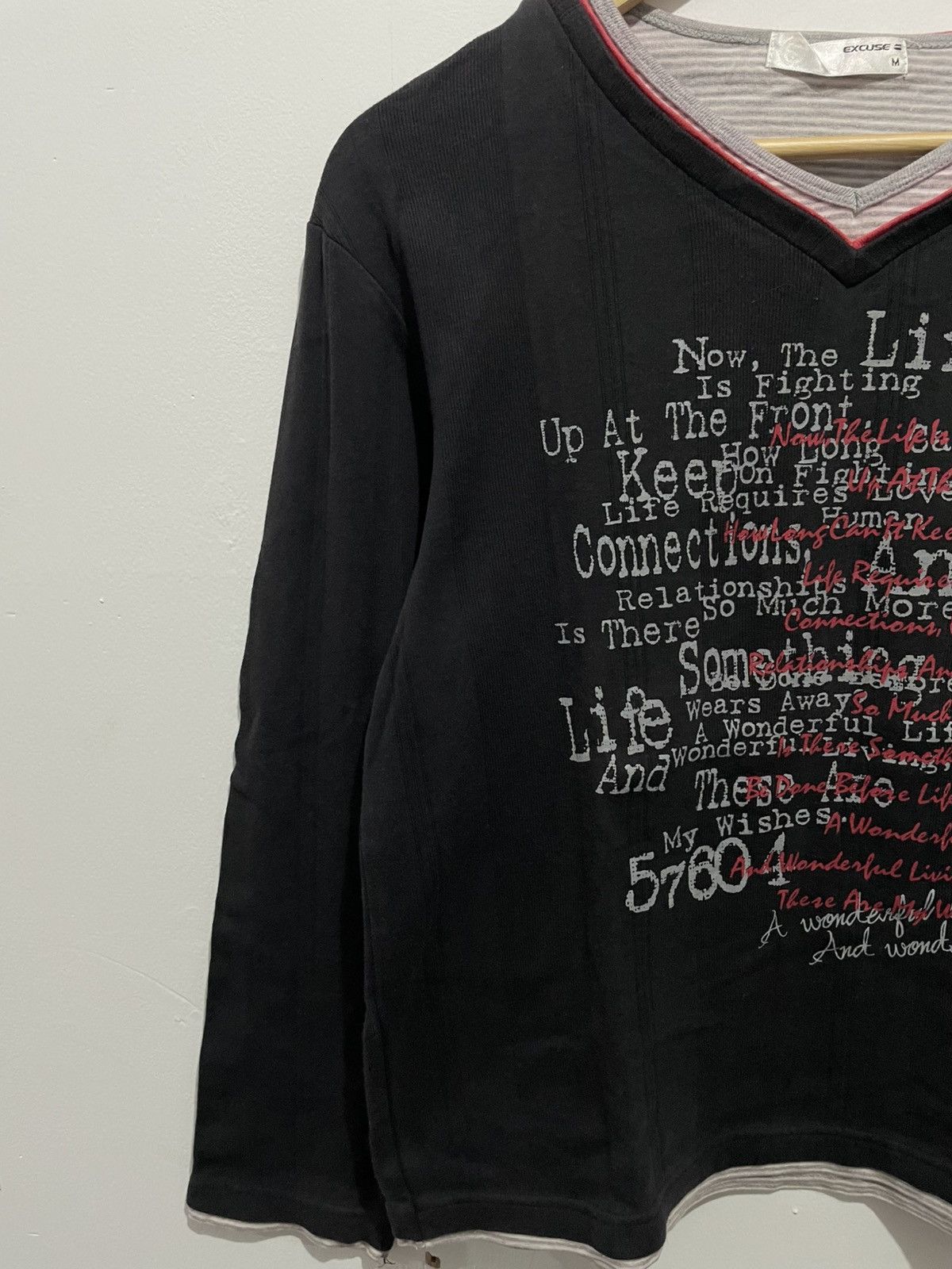 Beauty Beast × If Six Was Nine × Japanese Brand DOUBLE LAYER EXCUSE ARCHIVE LONG SLEEVE Size US M / EU 48-50 / 2 - 2 Thumbnail