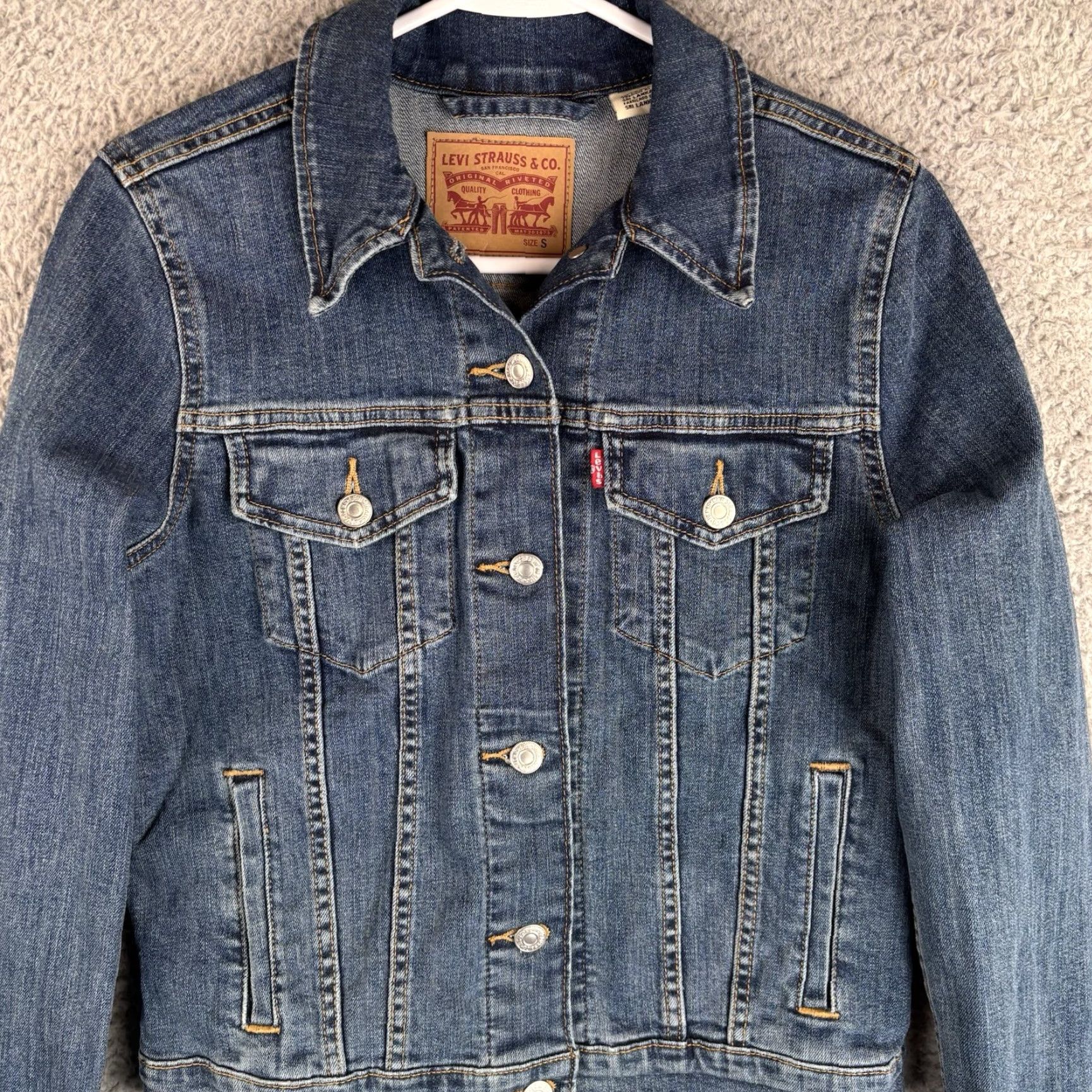 Levi's Levi's Denim Trucker Jacket Blue Small Regular Fit Women Pockets Classic V2K Size 28" / US 6 / IT 42 - 2 Thumbnail