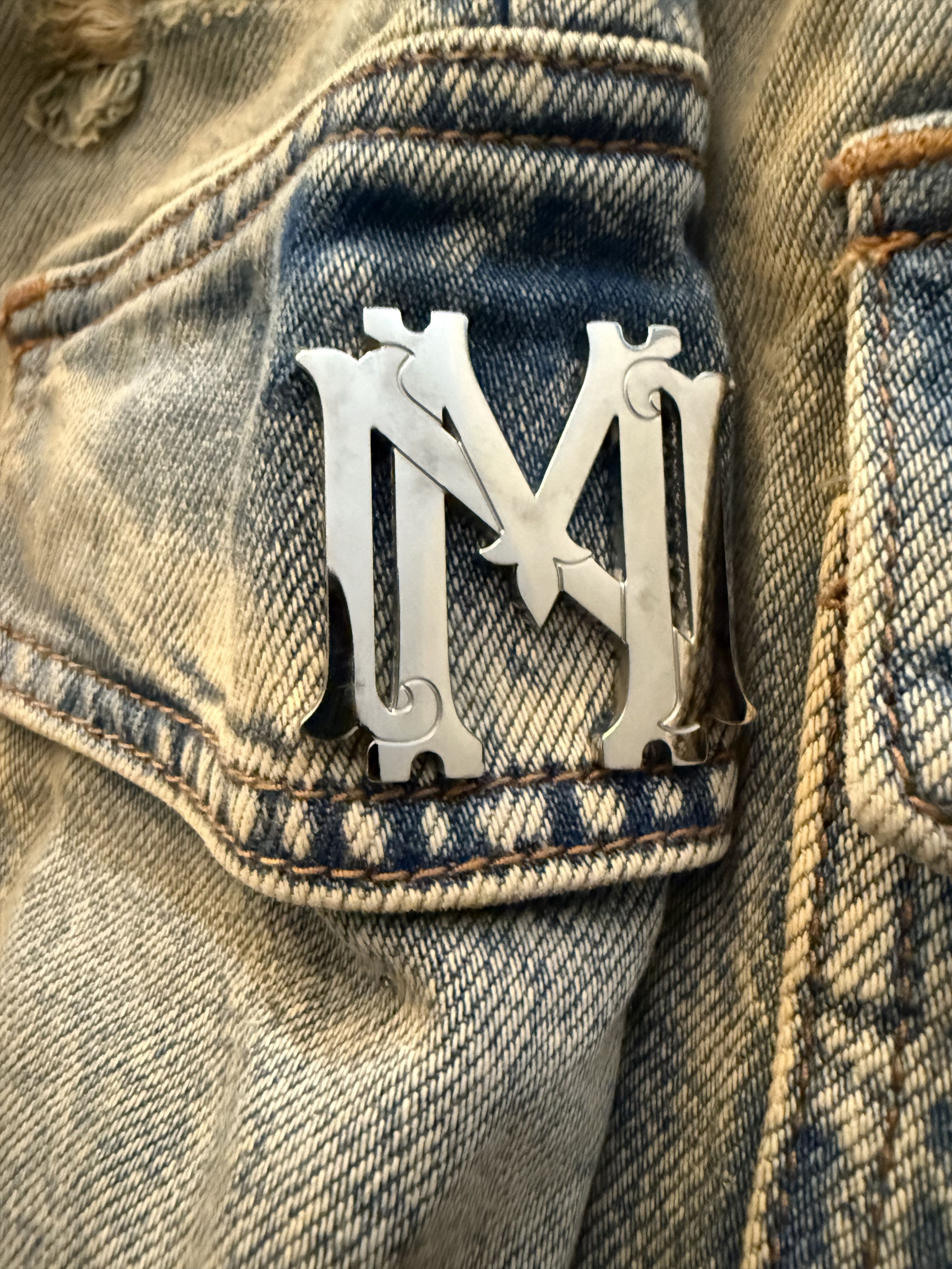 M+Rc Noir Washed Denim Cargo Pants Size US 36 / EU 52 - 6 Thumbnail