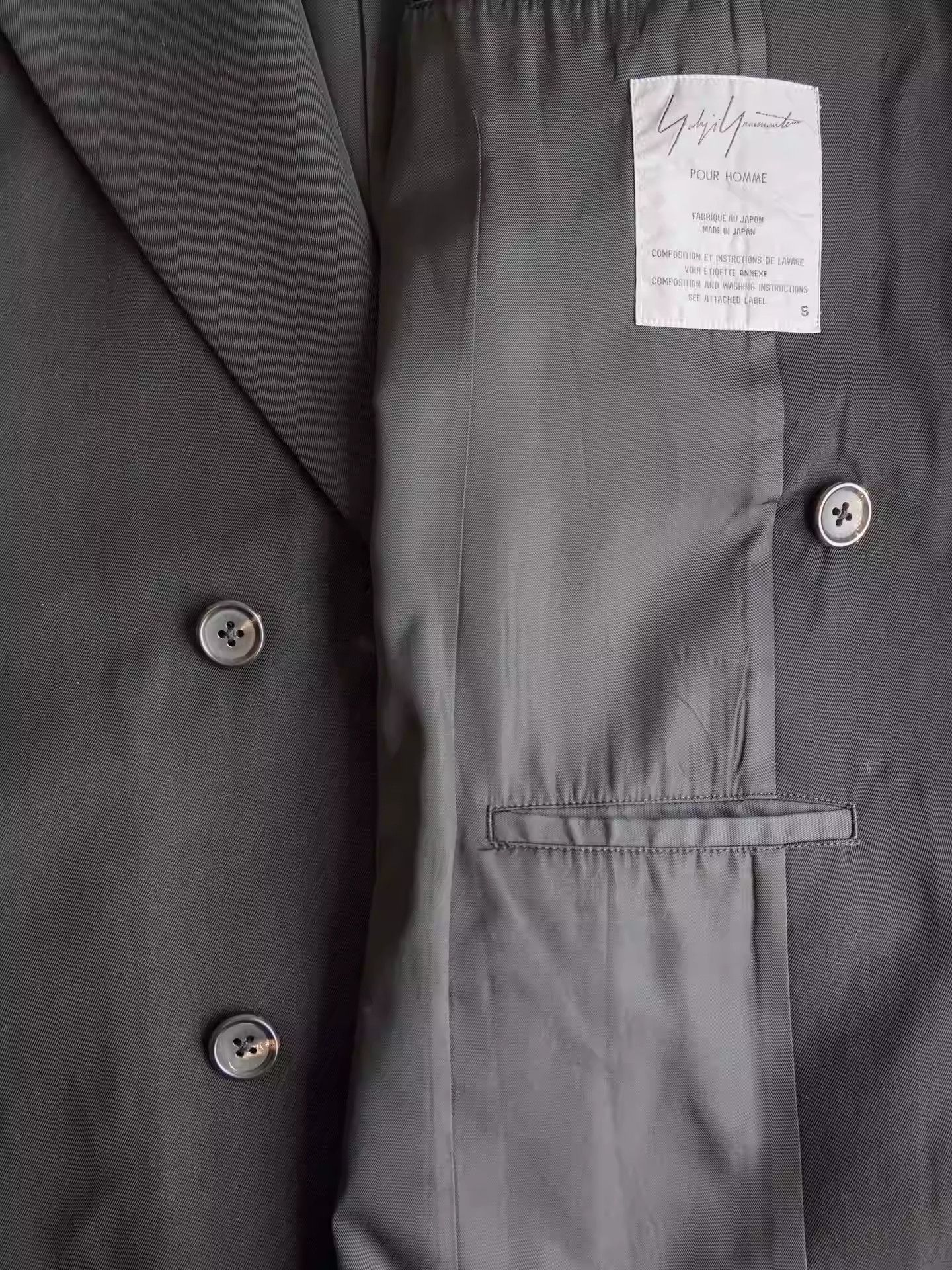 Yohji Yamamoto Yohji Yamamoto Knitted Gun Lapel Double-breasted Jacket Size US S / EU 44-46 / 1 - 3 Thumbnail