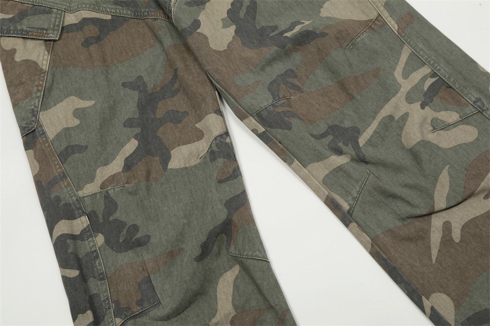 Japanese Brand × Jean Vintage American washed distressed camouflage loose jeans Size US 34 / EU 50 - 5 Thumbnail