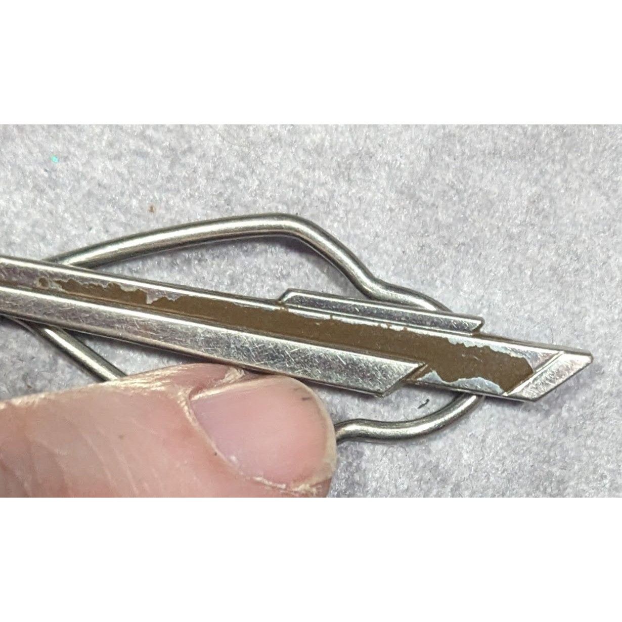 Other Vintage MidCentury Silver Tone Tie Clip Size ONE SIZE - 6 Thumbnail