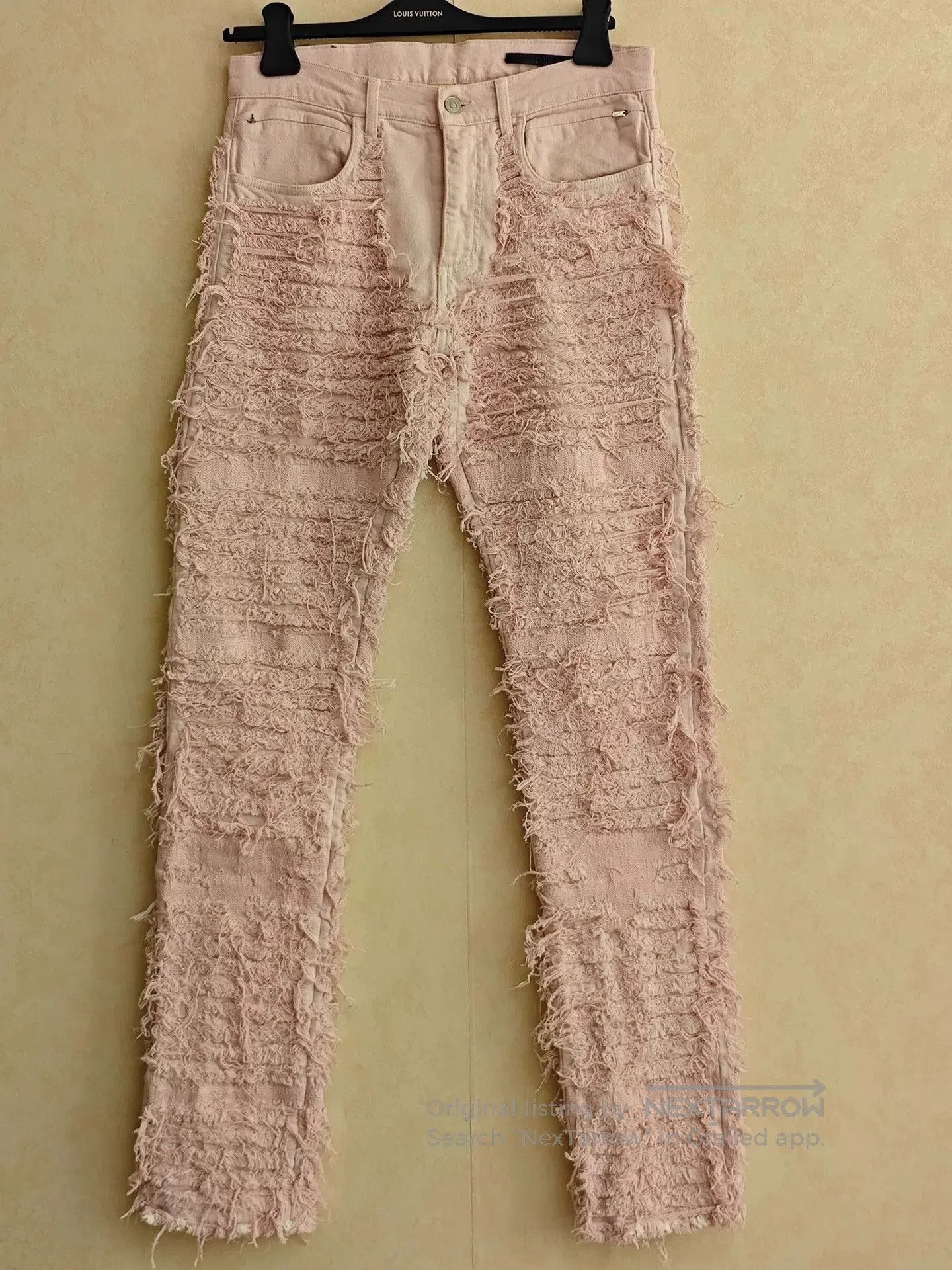 Alyx Alyx Pink Fringe Boro Distressed Jeans. Size 30" / US 8 / IT 44 - 1 Thumbnail