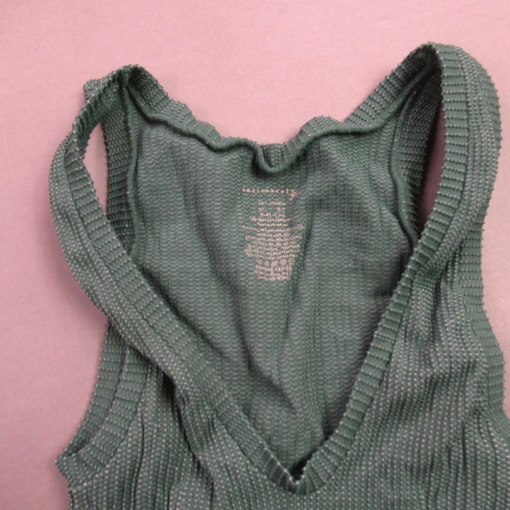 Free People Free People Shirt Womens XS Sleeveless Pullover V Neck Casual Green Size XS / US 0-2 / IT 36-38 - 3 Thumbnail