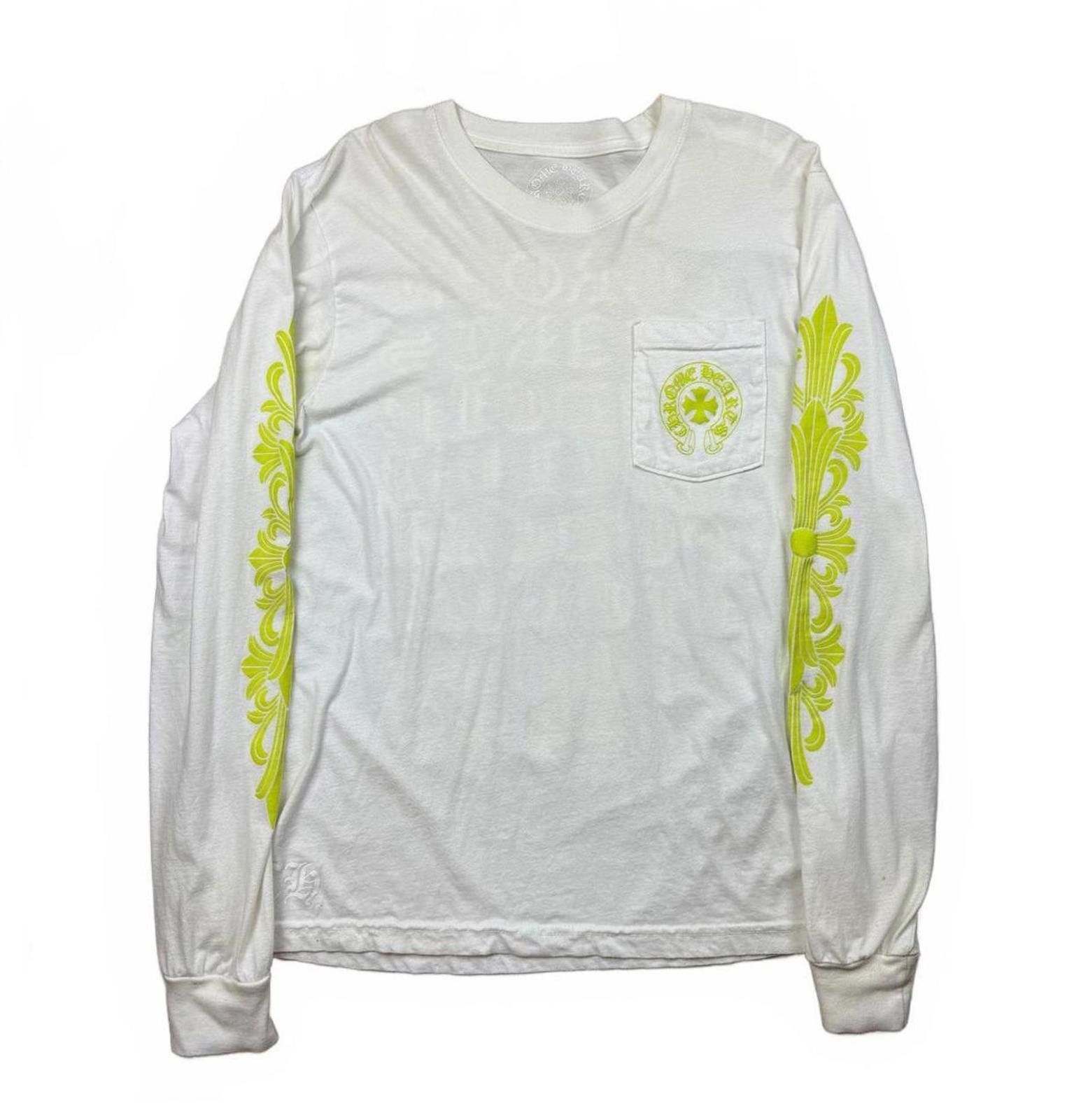 +クロムハーツ+★激レア★Eye Chart Neon Yellow Floral L/S Tee Chrome Hearts Eye Chart | Grailed