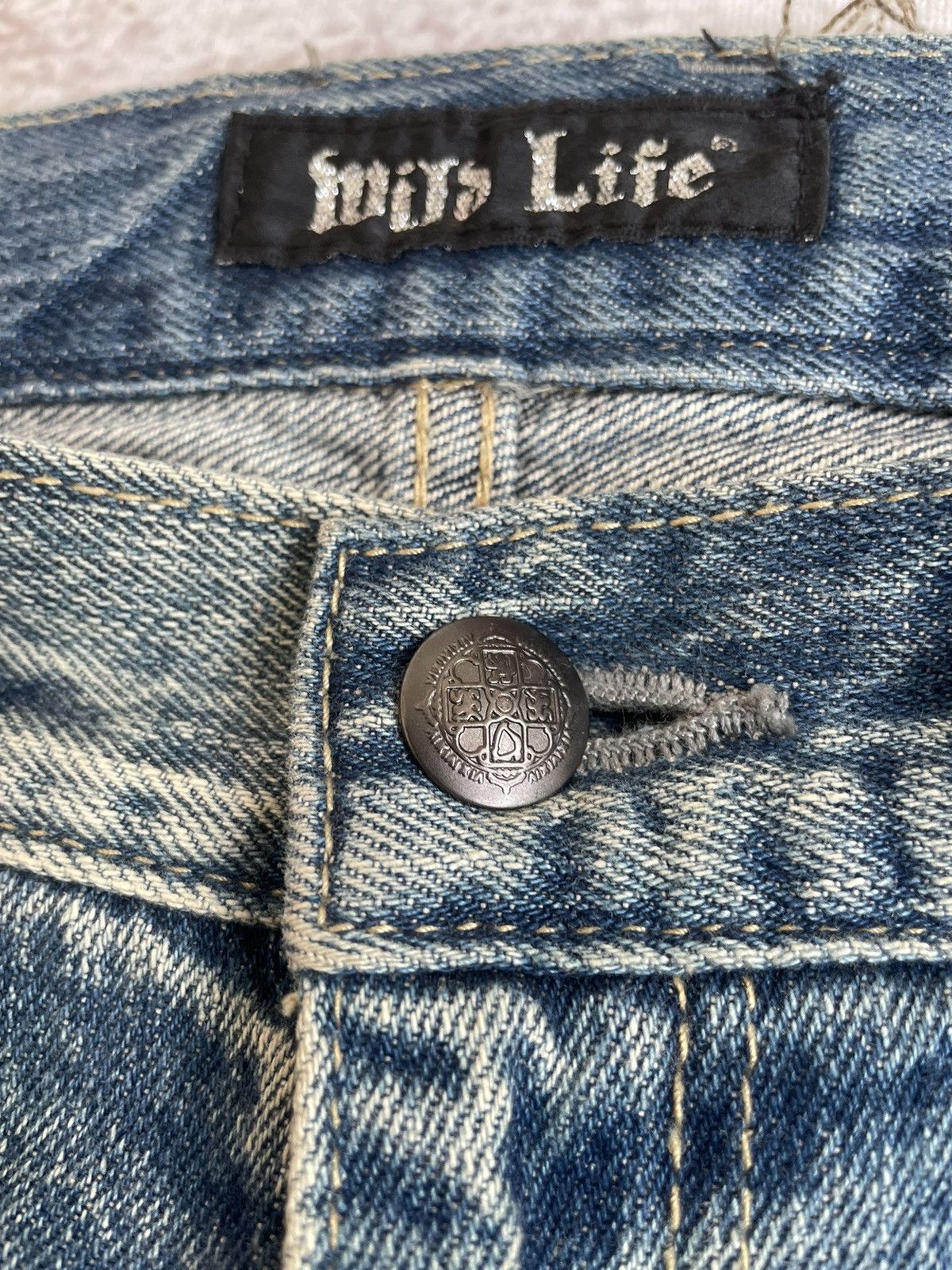 Japanese Brand Vintage Wild Life LGB Style Denim Pants Size US 33 - 7 Thumbnail