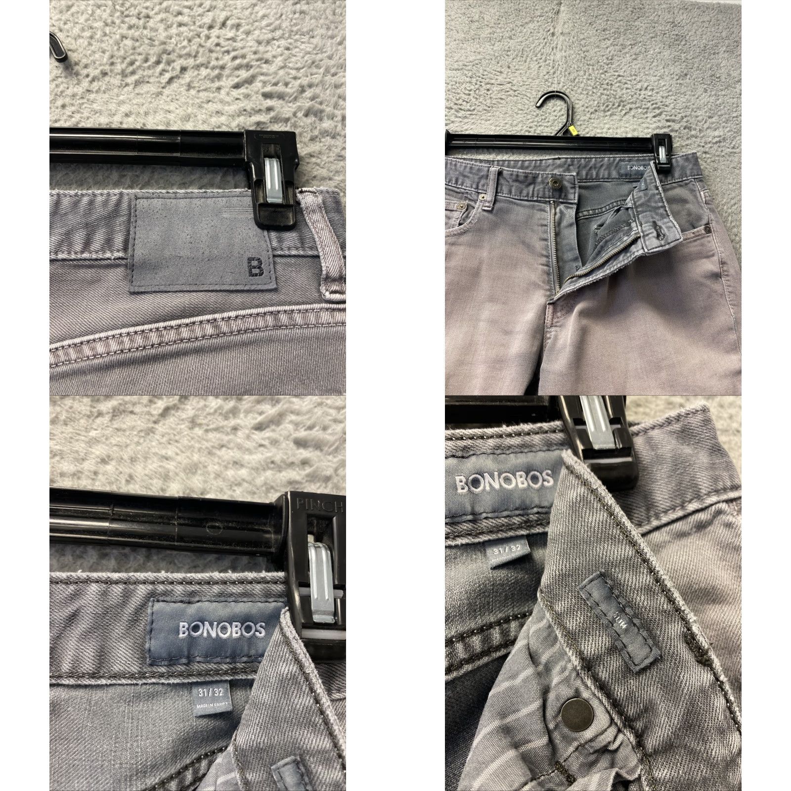 Bonobos Bonobos Jeans Men’s 31x32 Faded Gray Slim Fit Cotton Stretch /0336 Size US 31 - 8 Thumbnail