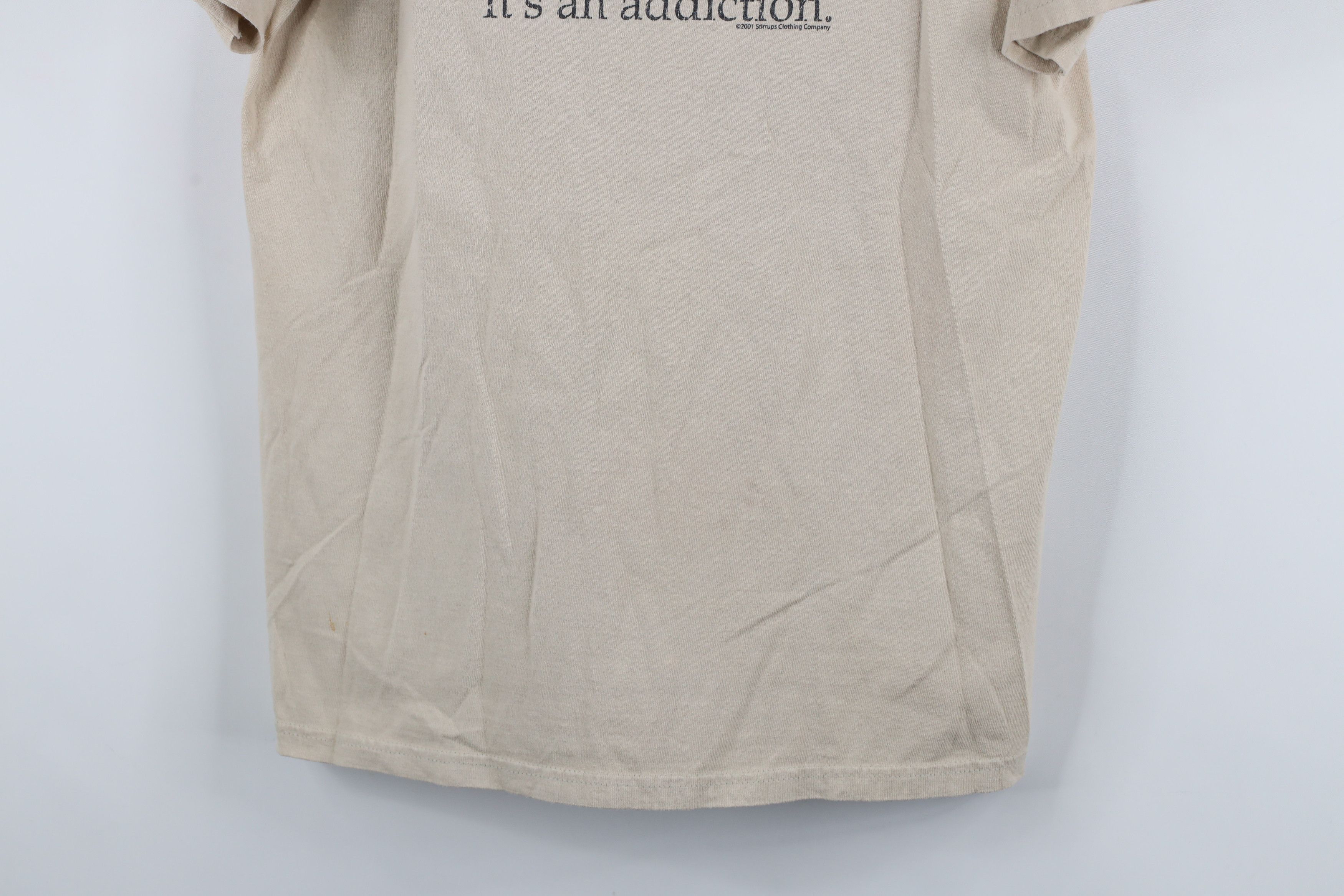 Vintage Vintage Y2K 2001 Horse Riding Addiction T-Shirt Beige Size M / US 6-8 / IT 42-44 - 3 Thumbnail