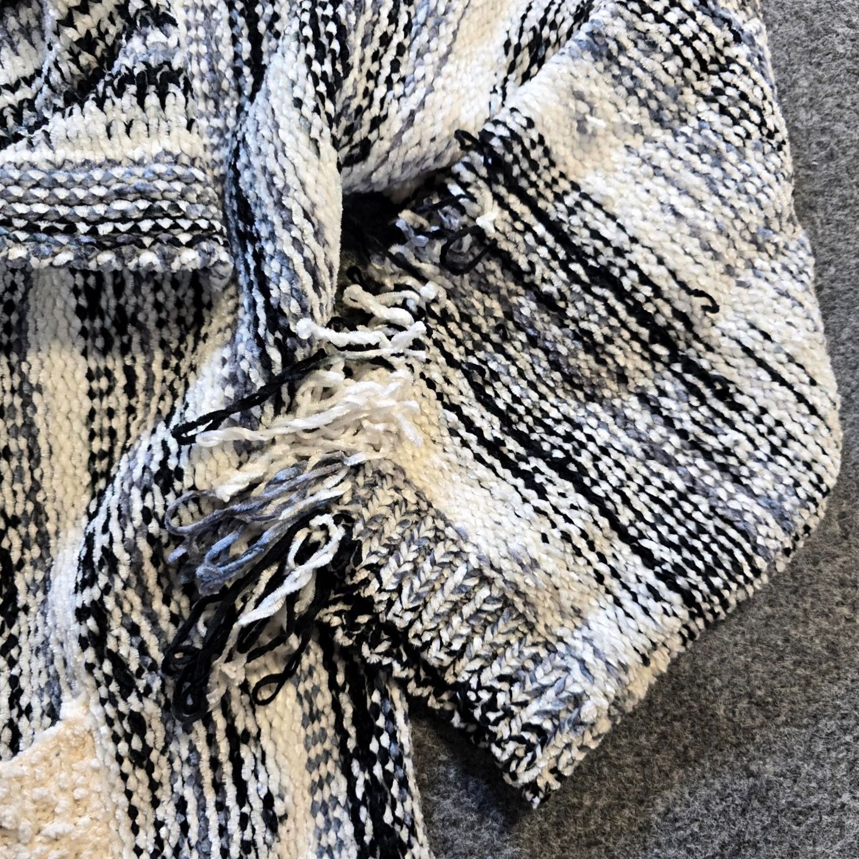 Vintage POL Sweater Shirt Womens Size S White Chunky Knit Striped Open Distressed Casual Size S / US 4 / IT 40 - 4 Thumbnail