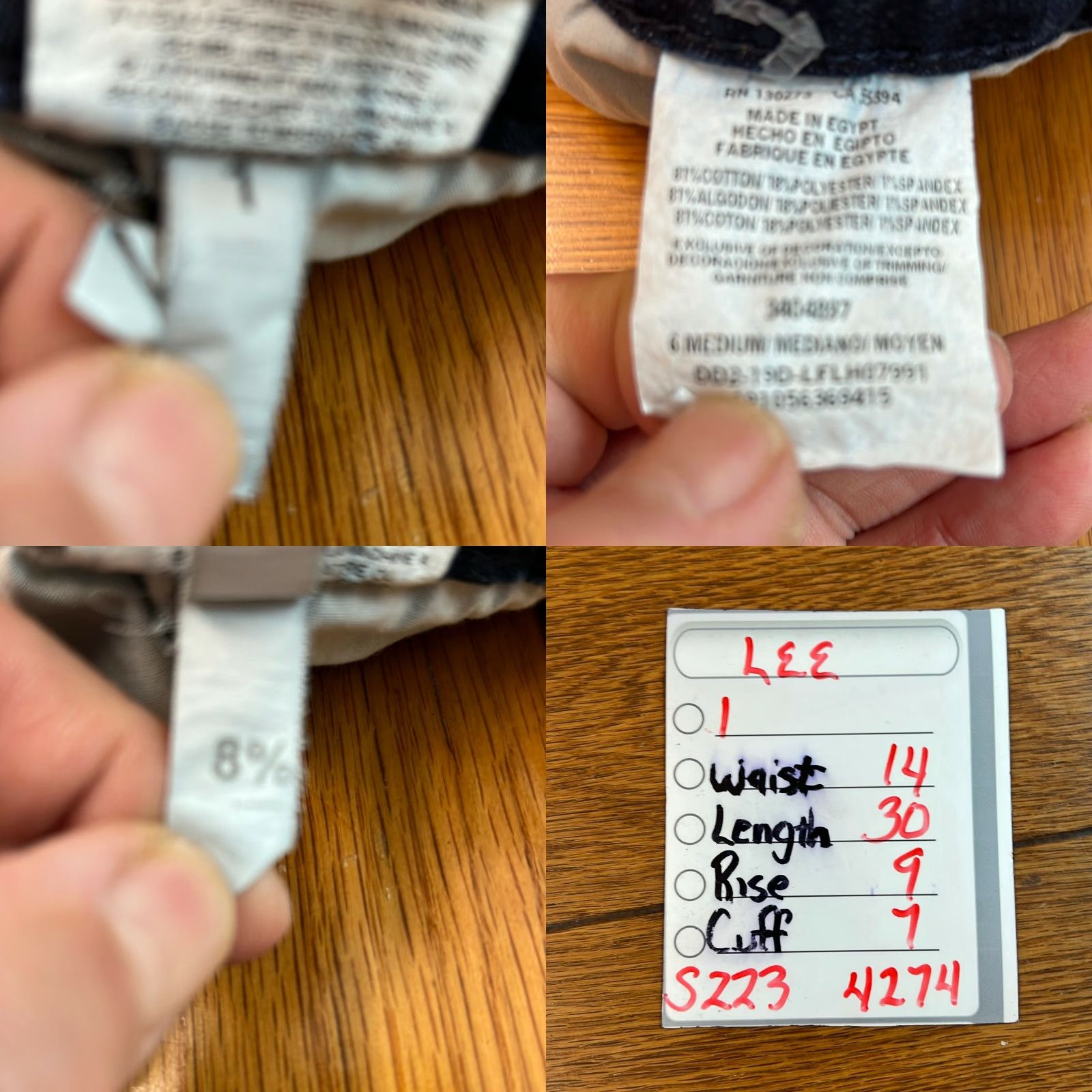 Lee Lee Womens Straight Jeans Size 1 Blue High Rise In instantly Slim Relaxed Fit 5-Pocket Denim 30in Inseam Women Jeans Size 25" / US 0 / IT 36 - 8 Thumbnail