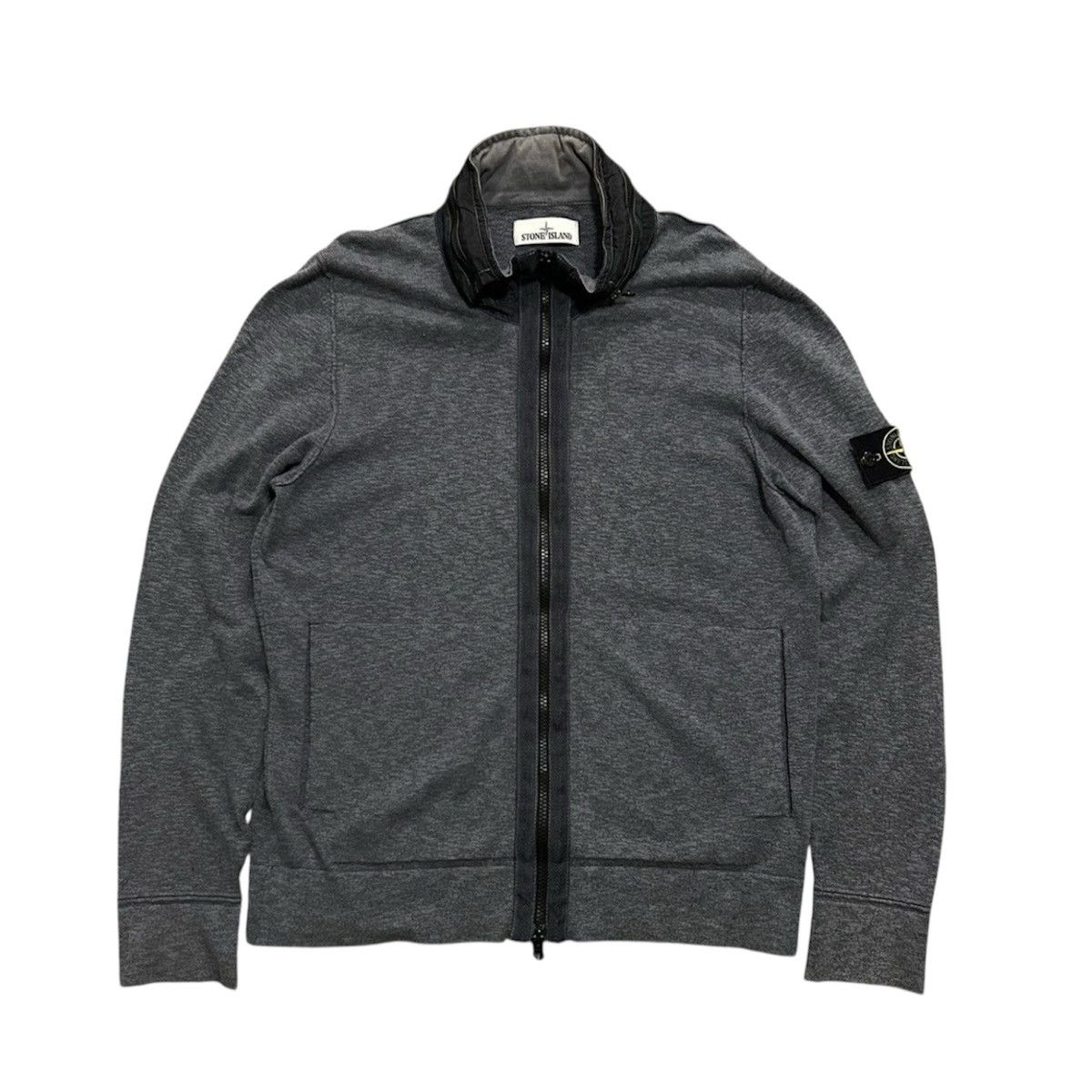 Vintage Stone Island knitted zip-up hoodie Size US L / EU 52-54 / 3 - 1 Thumbnail