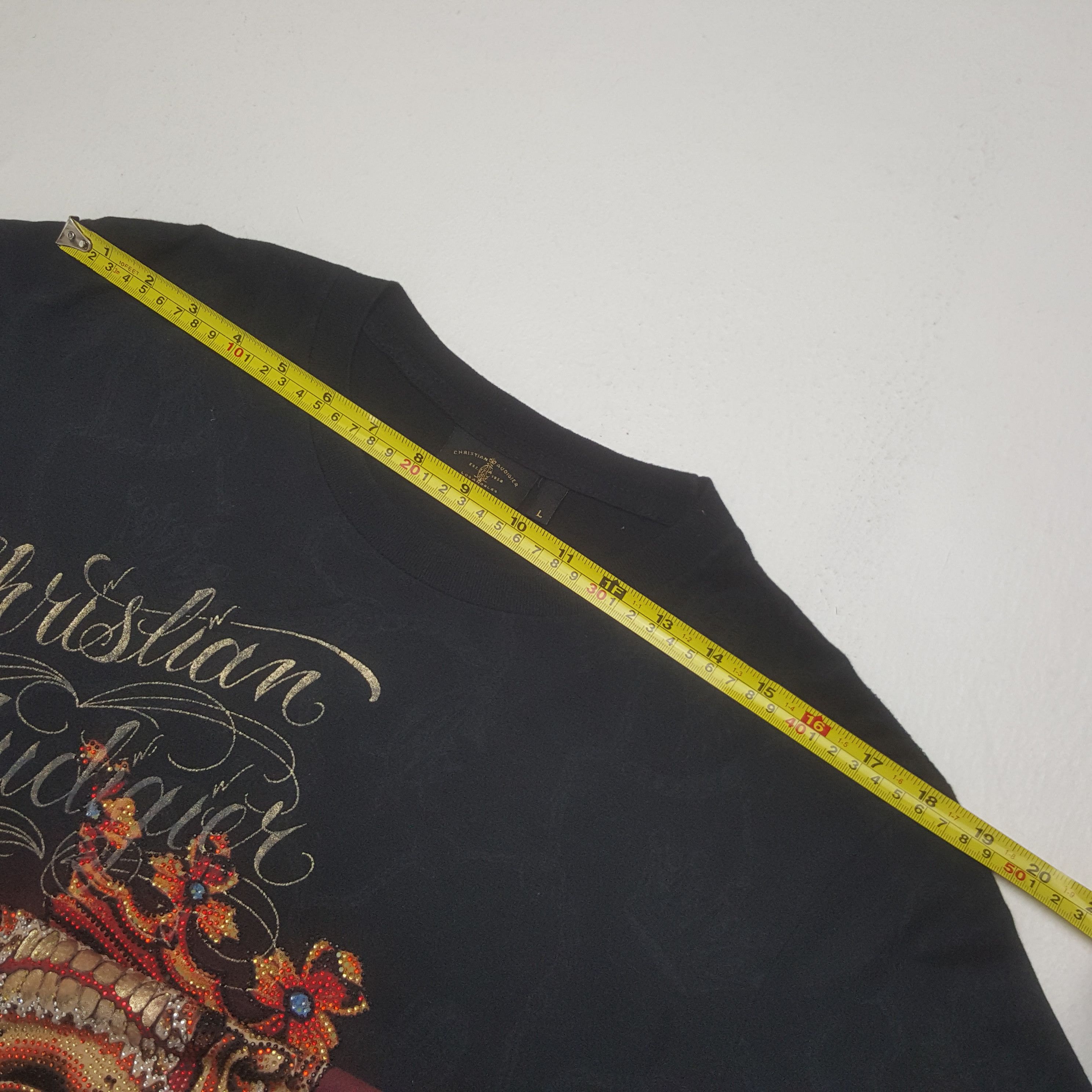 Christian Audigier Vintage Christian Audigier Overprinted USA T-shirt Size US L / EU 52-54 / 3 - 6 Thumbnail