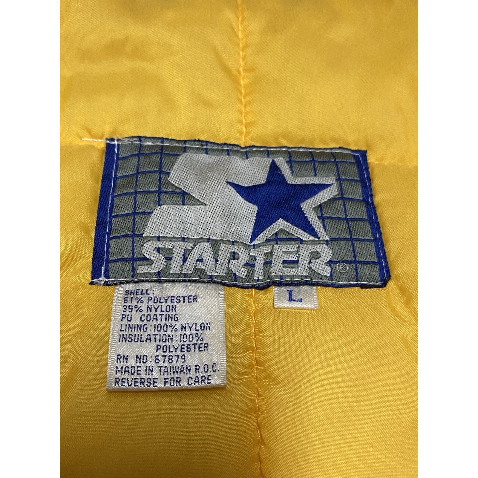 Starter VTG Notre Dame Starter Puffer Jacket Mens L Blue Full Zip Size US L / EU 52-54 / 3 - 7 Thumbnail