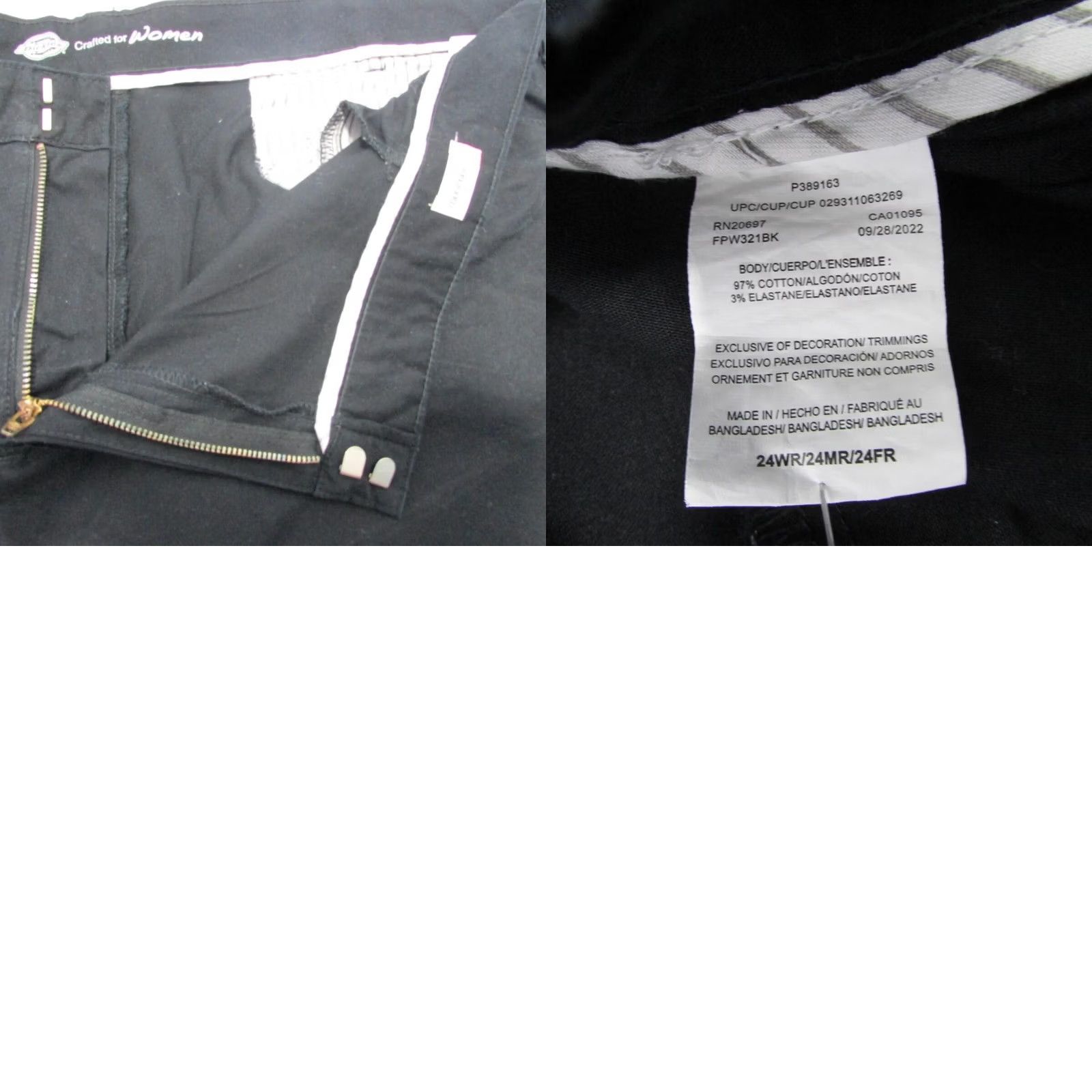 Dickies DICKIES WORK PANTS Womens 26 Stretch Women Relaxed Fit straight leg Black W44 L29 UK26 SKU Y04095 Size ONE SIZE - 9 Thumbnail