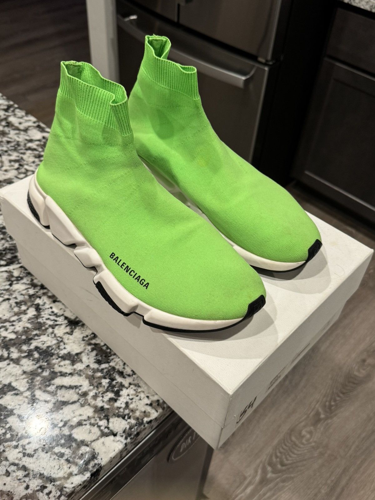 Balenciaga Balenciaga Speed Trainer Green Size US 11 / EU 44 - 1 Thumbnail