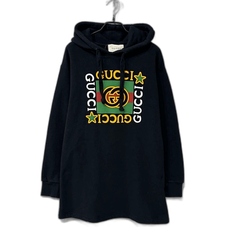 Gucci Black Logo Hooded Sweatshirt by GUCCI Size XXS / US 00 / IT 34 - 1 Thumbnail