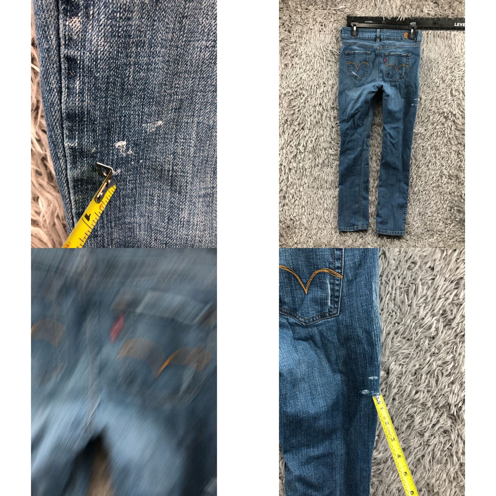 Levi's Levi's 526 Slender Straight Jeans Womens Size 4 Blue SMALL IMPERFECTIONS Size 27" / US 4 / IT 40 - 8 Thumbnail