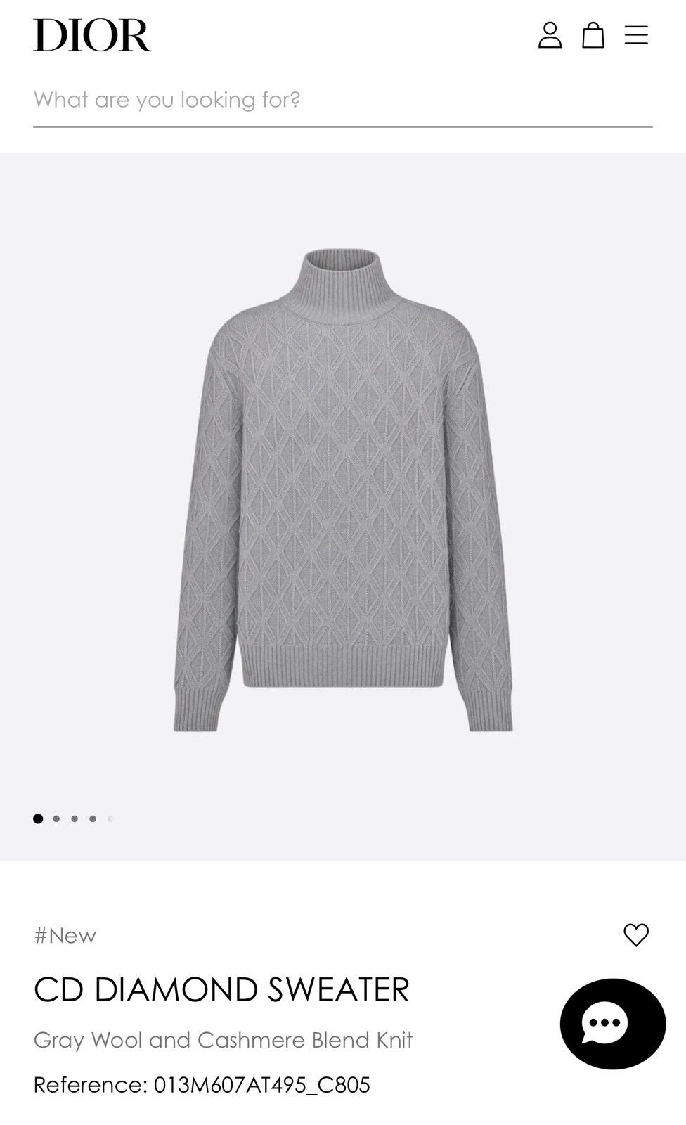 Dior Dior CD diamond wool and cashmere turtleneck S Size US S / EU 44-46 / 1 - 1 Thumbnail