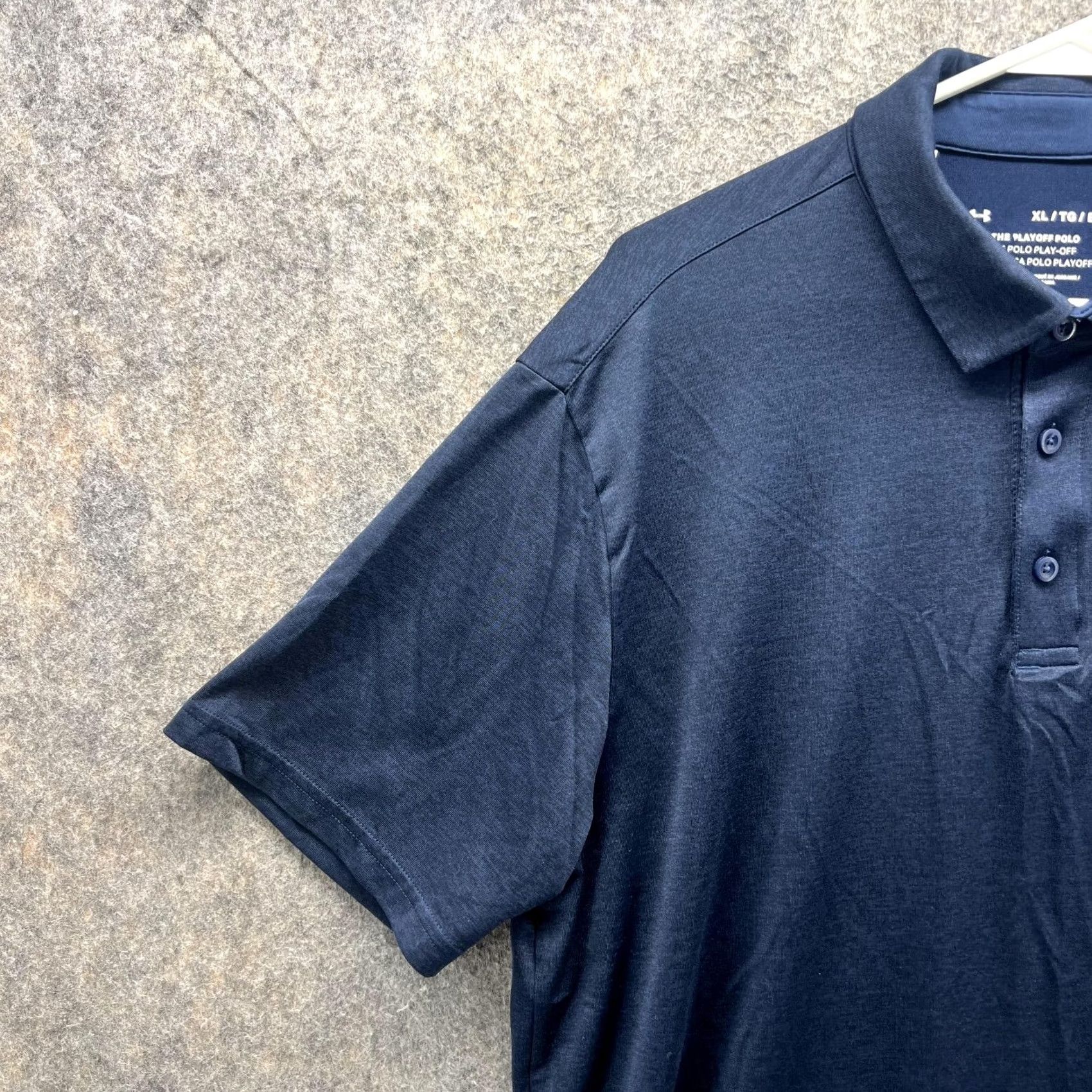 Under Armour Under Armour Polo Shirt Men XL Blue Navy Polyester UA Golf Short Sleeve Collared Button 3-Button Logo Casual/Activewear Modern Fit Size US XL / EU 56 / 4 - 3 Thumbnail