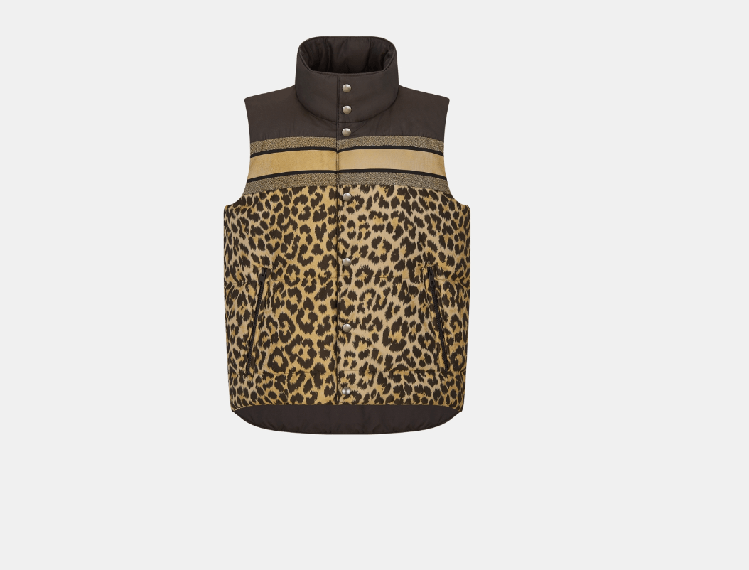 o1w1db10224 Reversible Puffer Vest in Beige & Black