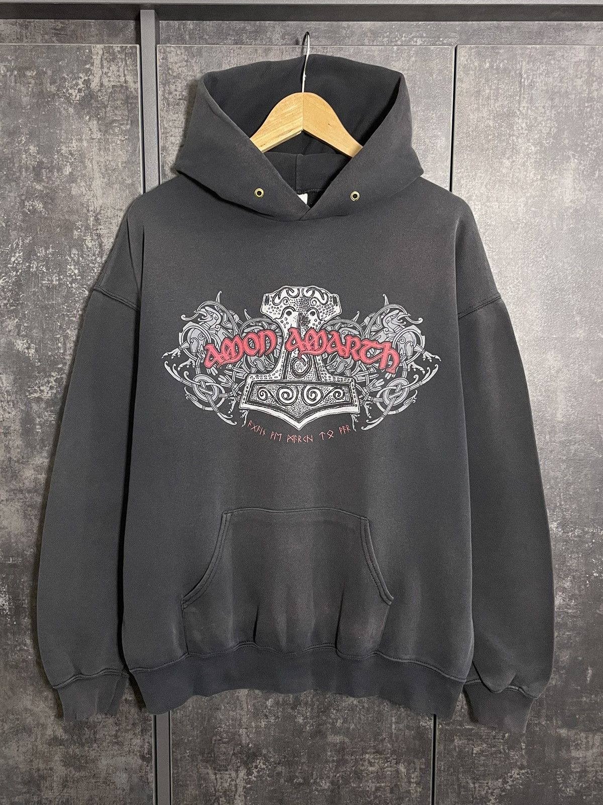 Band Tees Crazy Vintage Amon Amarth Faded Hoodie Darkthrone Deftones Size US XL / EU 56 / 4 - 9 Thumbnail