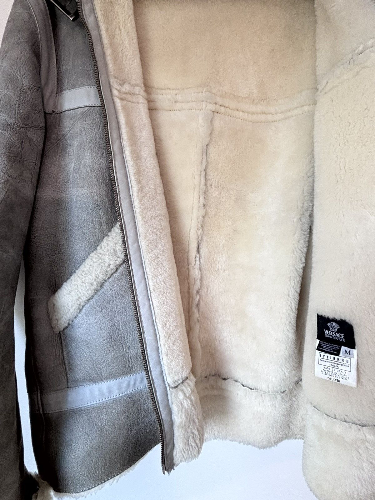 Versace Jeans Couture Vintage Versace Jeans Couture Shearling Aviator Jacket Size US M / EU 48-50 / 2 - 4 Thumbnail