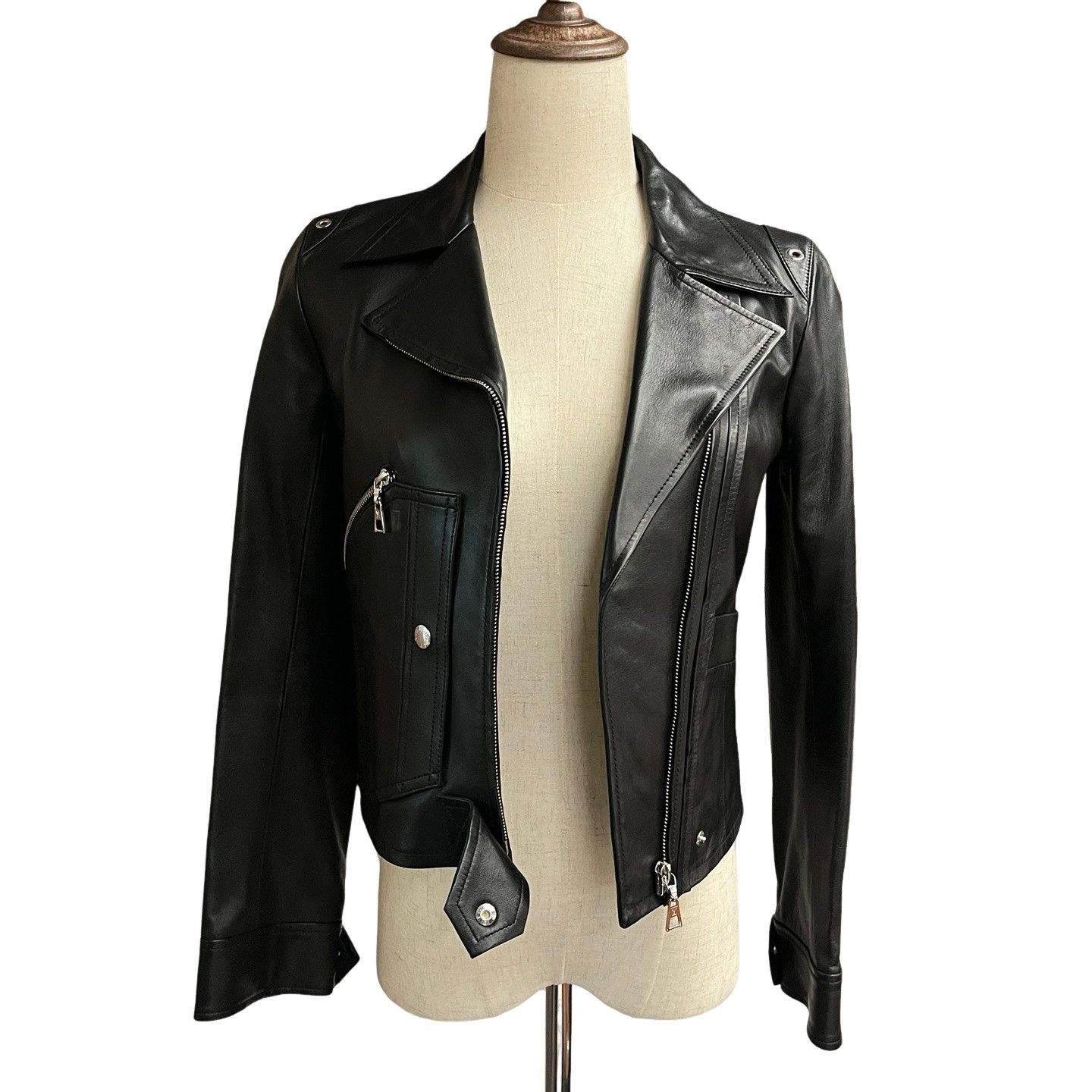 Louis Vuitton Lambskin Leather Jacket Size Fr 34 in Black, Women's (Size Xs)