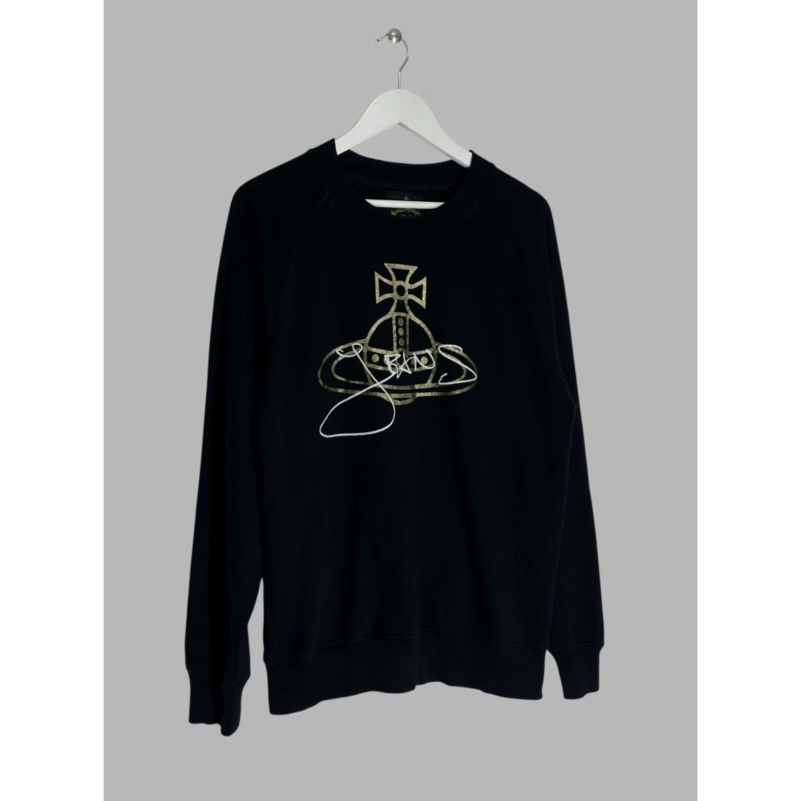 Vivienne Westwood Vivienne Westwood Anglomania Sweatshirt Men’s M Gold Foil Orbit Graphic Print Crew Neck Pullover Regular Size Size US M / EU 48-50 / 2 - 2 Thumbnail