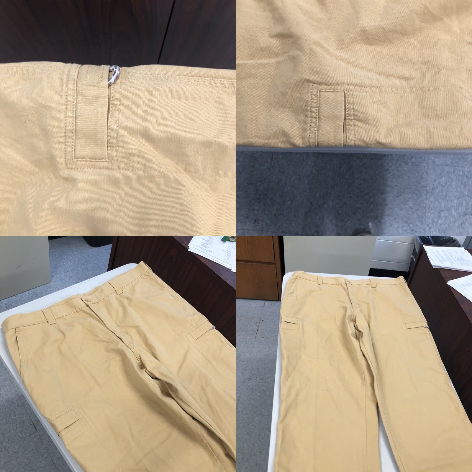 Vintage LL Bean Men's Natural Fit Khaki Cargo Hiking Pants 44x31 Beige Cargo Pocket Pants Men Outdoors Size US 44 / EU 60 - 8 Thumbnail