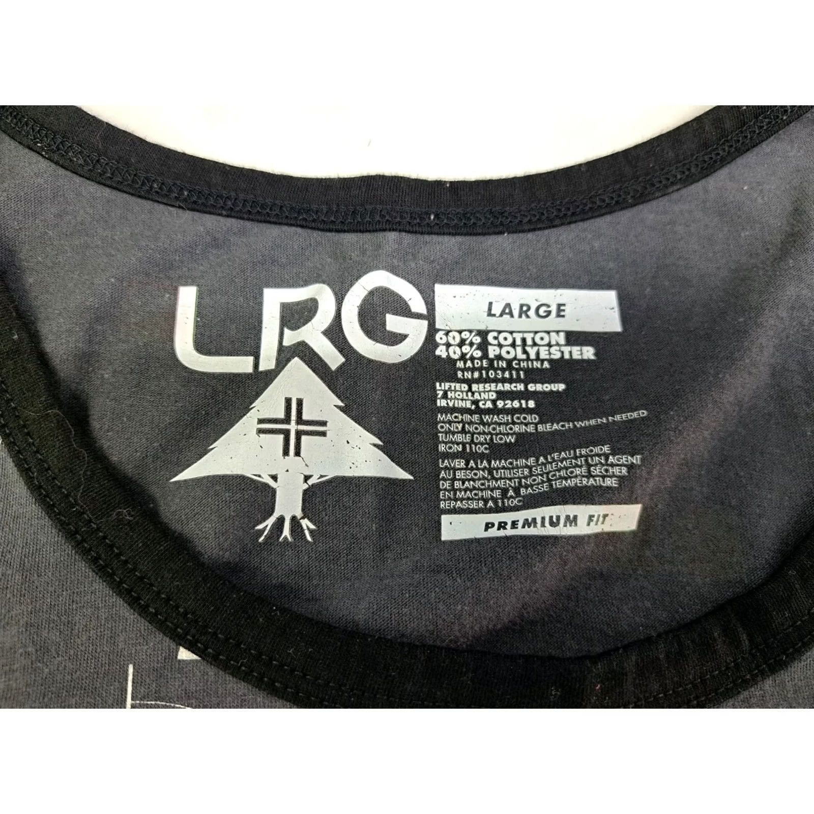 47 LRG 47 Mens Gray Tank Top Size Large Sleeveless Round Neck Cotton Polyester Embroidered Logo Premium Fit Shirt/Top Size US L / EU 52-54 / 3 - 3 Thumbnail
