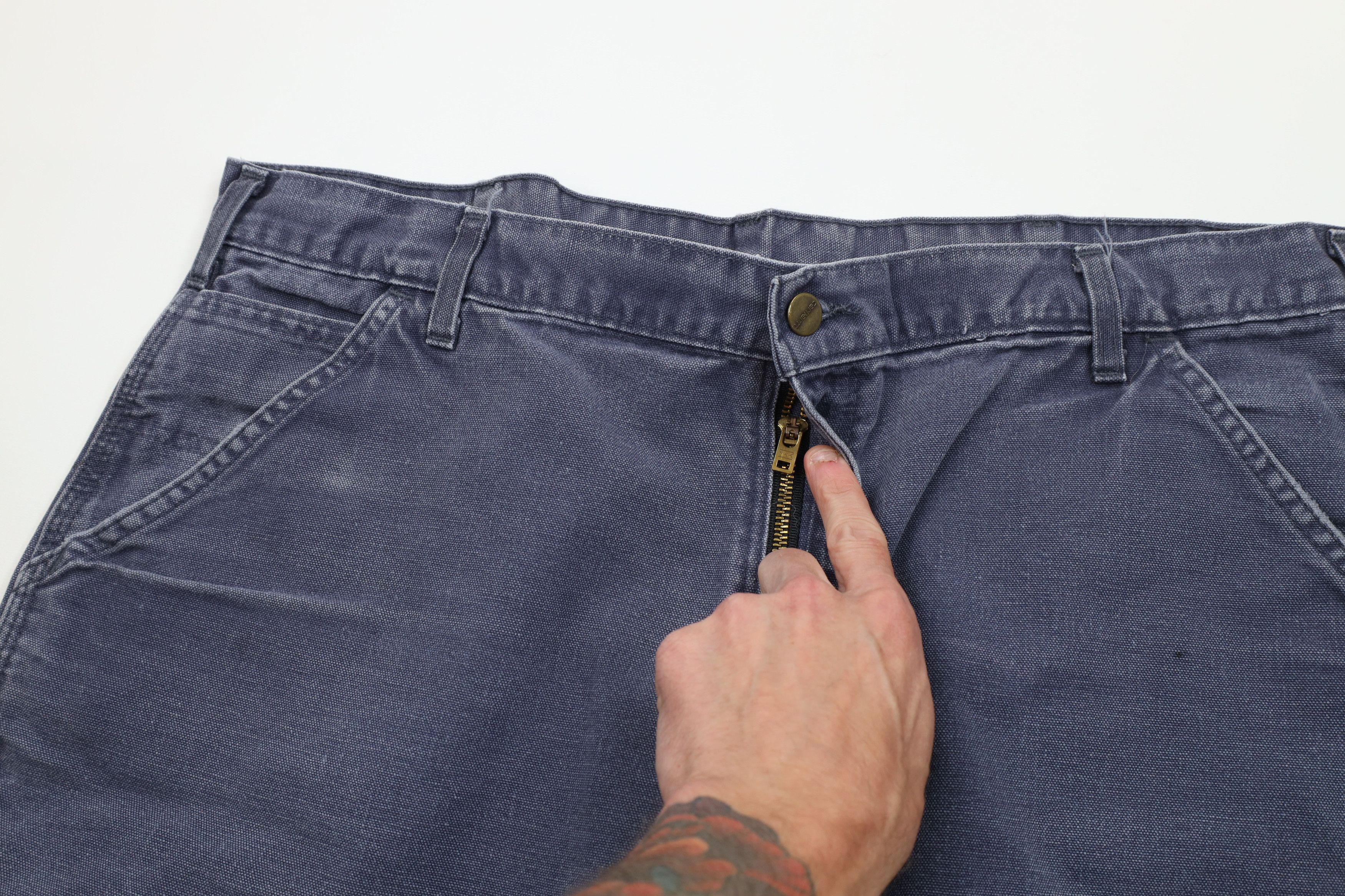 Carhartt Vintage Carhartt Wide Leg Dungaree Pants Petrol Blue USA Size US 40 / EU 56 - 9 Thumbnail
