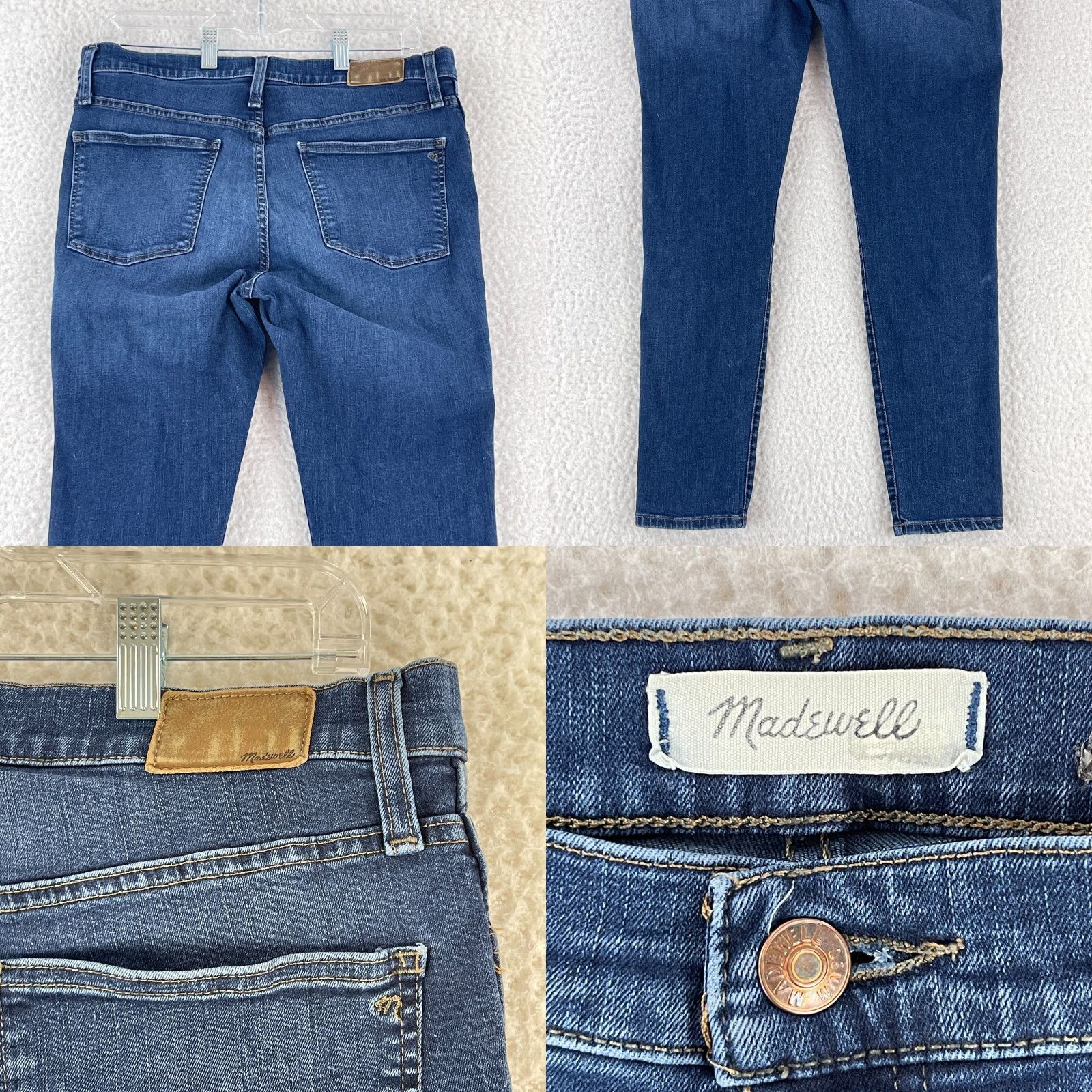 Madewell Madewell Jeans Womens Regular 31 Blue Denim 10" High-Rise Skinny Jeans Casual Size 24" / US 00 / IT 34 - 9 Thumbnail