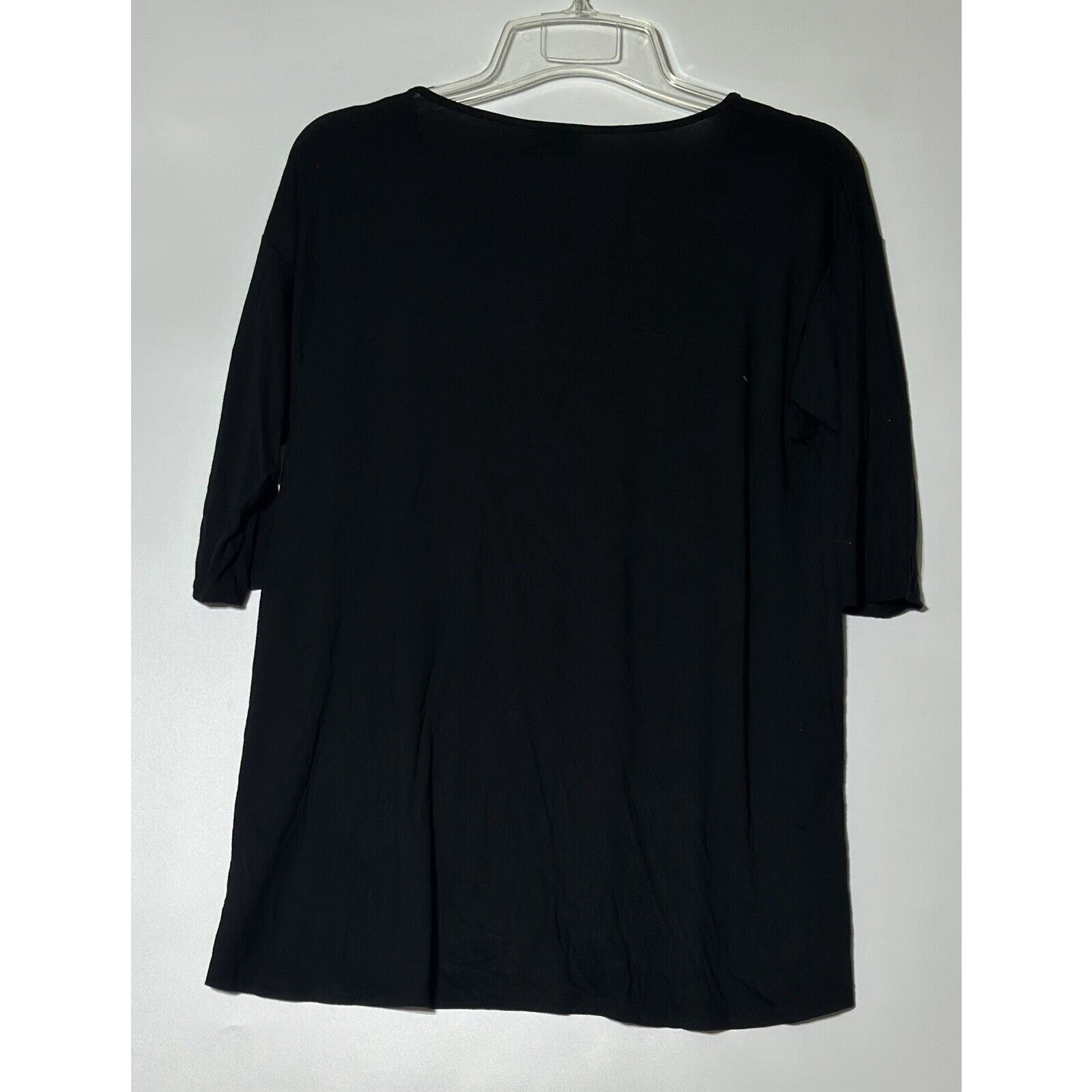 J. Jill J Jill Wearever Collection Black Top S Black Sheer Witchy Size S / US 4 / IT 40 - 2 Thumbnail