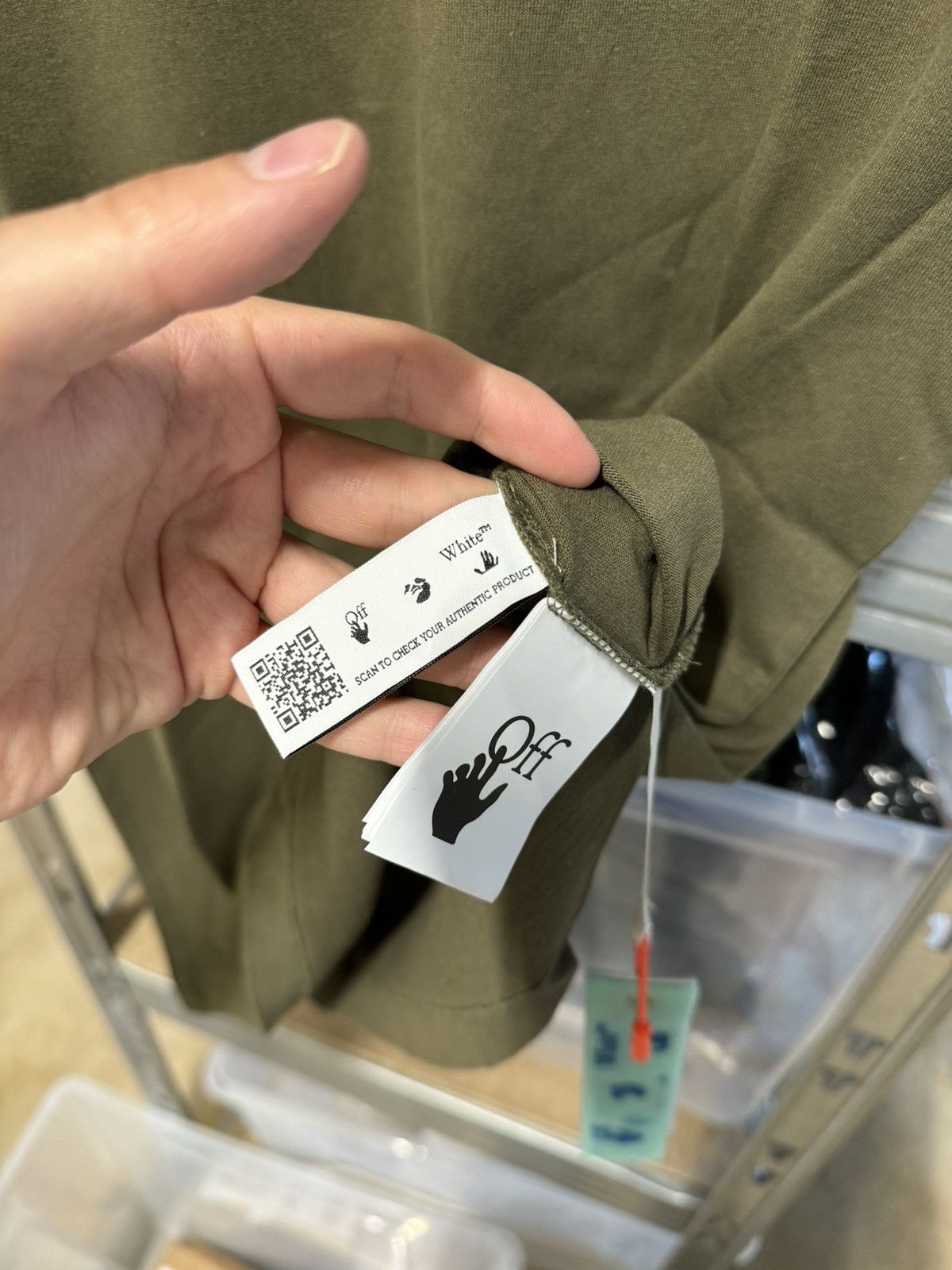 Off-White Off-White Diag Green T-Shirt NEW 500$ Size US M / EU 48-50 / 2 - 7 Thumbnail