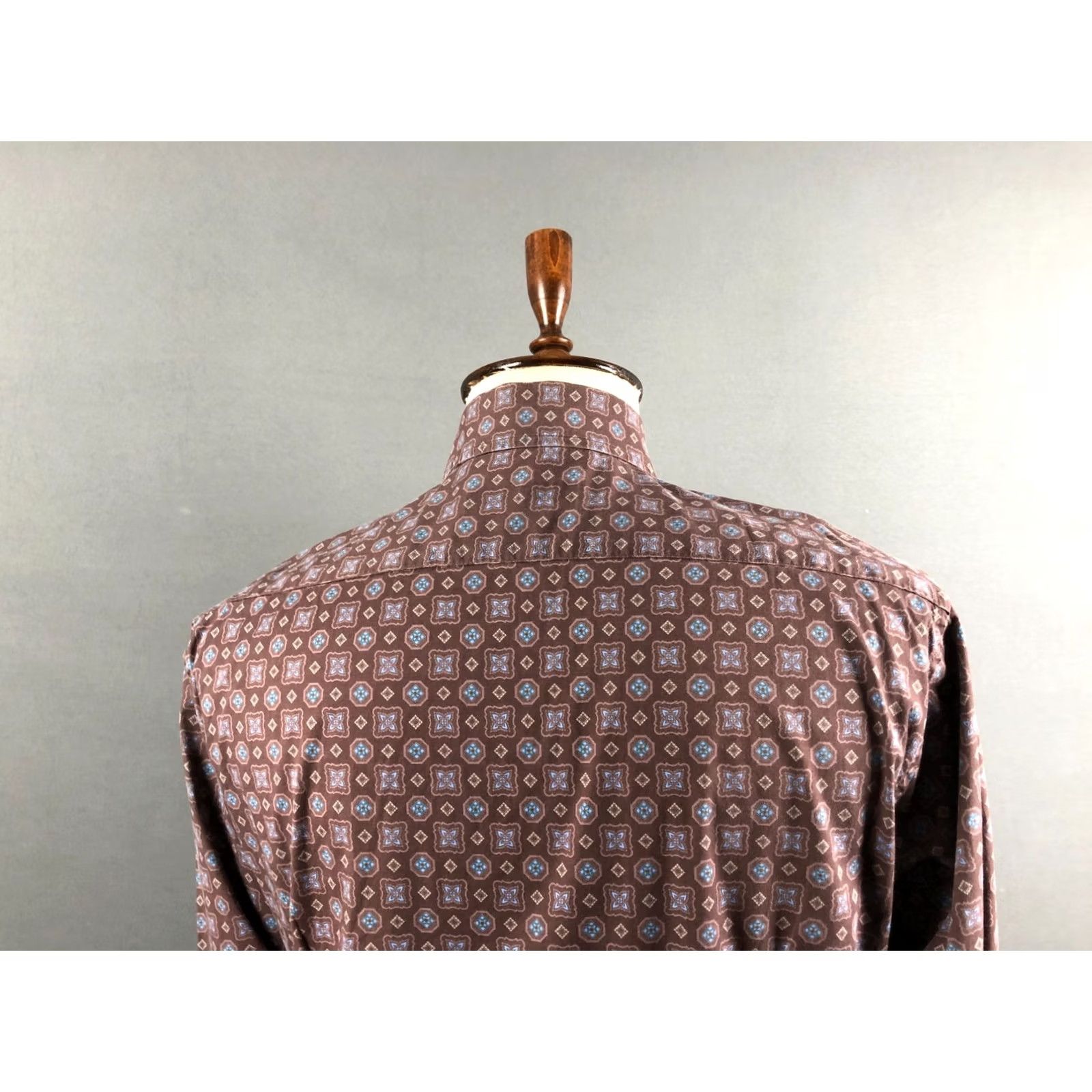 Etro ETRO Milano Shirt Men's Size 43 Brown Cotton Blend Patterned Size US XL / EU 56 / 4 - 4 Thumbnail