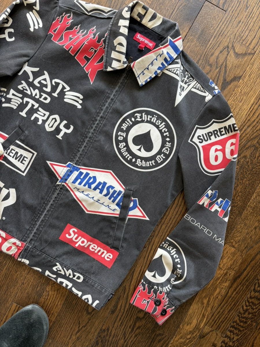 Supreme × Thrasher Supreme x thrasher all over print work jacket Size US S / EU 44-46 / 1 - 2 Thumbnail