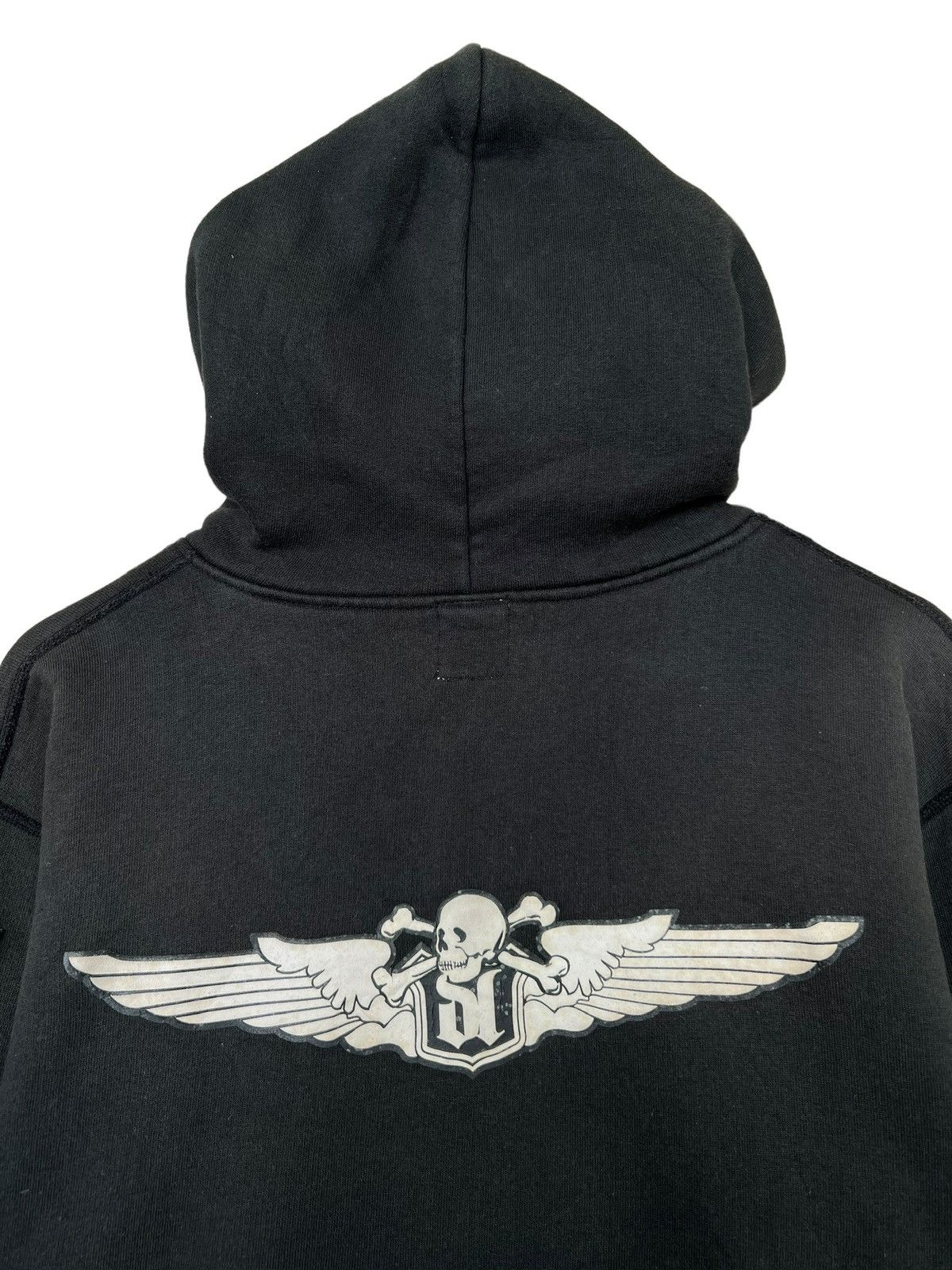Vintage Devil Lock Japan Black Sunfaded Baggy Boxy Zipup Hoodie Size US L / EU 52-54 / 3 - 5 Thumbnail
