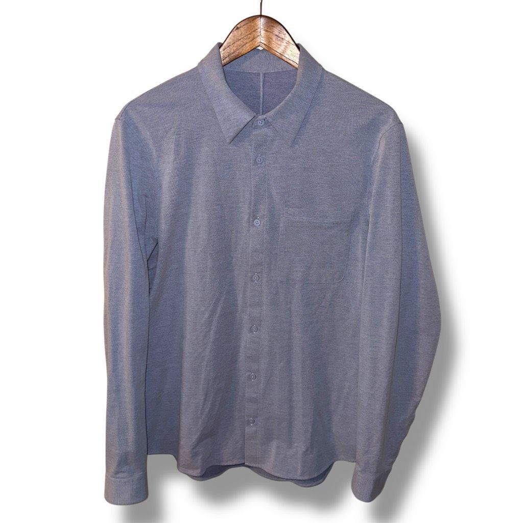 Lululemon Blue Lululemon Commission Pocketed Long-Sleeve Button Up Shi Size US L / EU 52-54 / 3 - 1 Thumbnail