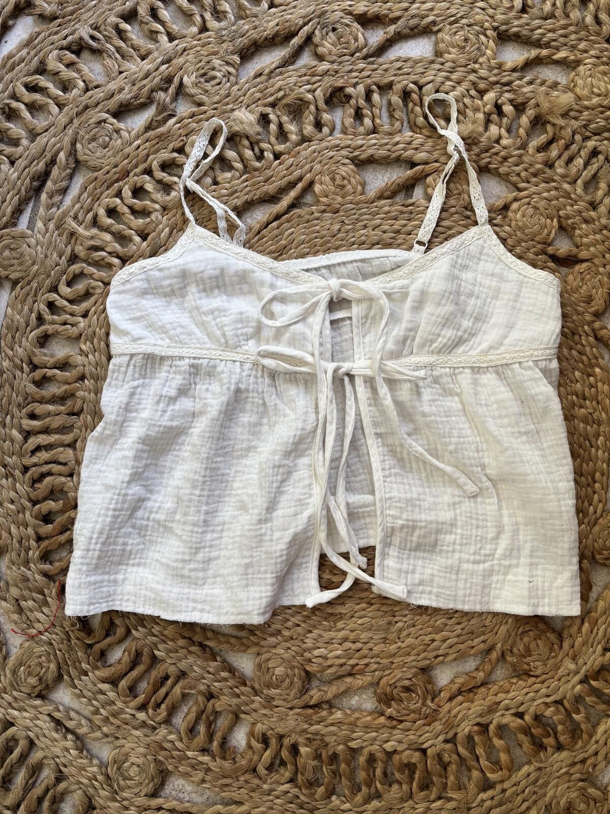 Unknown London Boho Cottage Core Festival Spaghetti Strap Tank Top. S Size S / US 4 / IT 40 - 3 Thumbnail