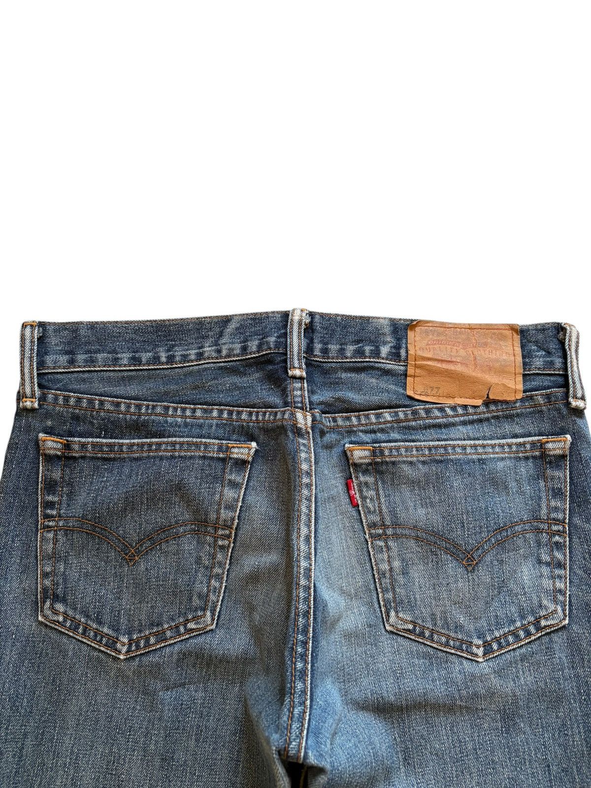 Levi's × Levi's Vintage Clothing Vintage 90s Levis 577 Faded Blue Wash Distress Bootcut Jeans Size 32" / US 10 / IT 46 - 8 Thumbnail