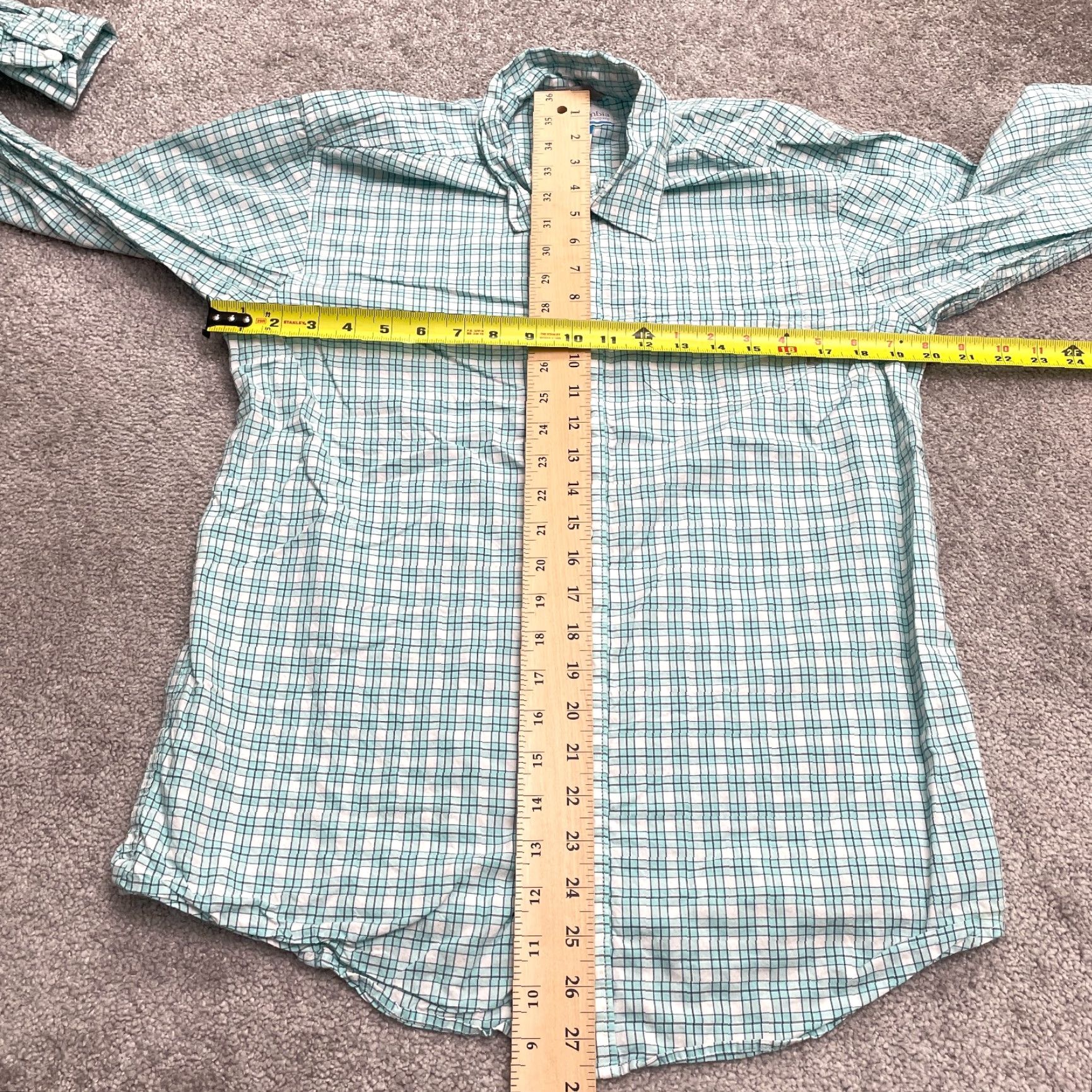 Vintage Columbia Button-Down Shirt Mens Small Green Plaid Long Sleeve Cotton Outdoor Top Size US S / EU 44-46 / 1 - 7 Thumbnail