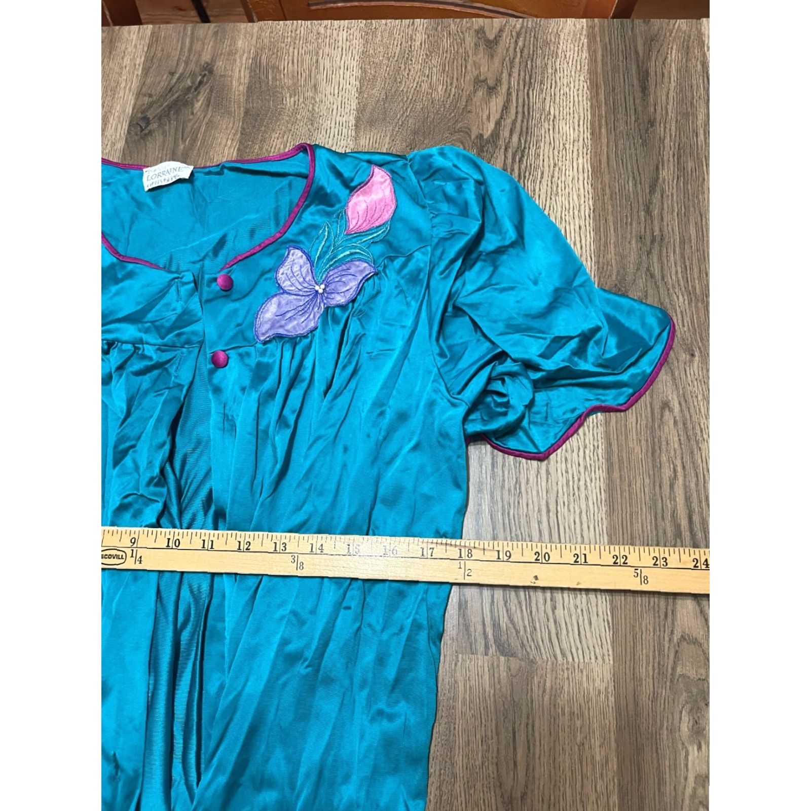 Pinko Lorraine Nightgown Women M Purple Embroidered Floral Dress Nightwear Size ONE SIZE - 4 Thumbnail