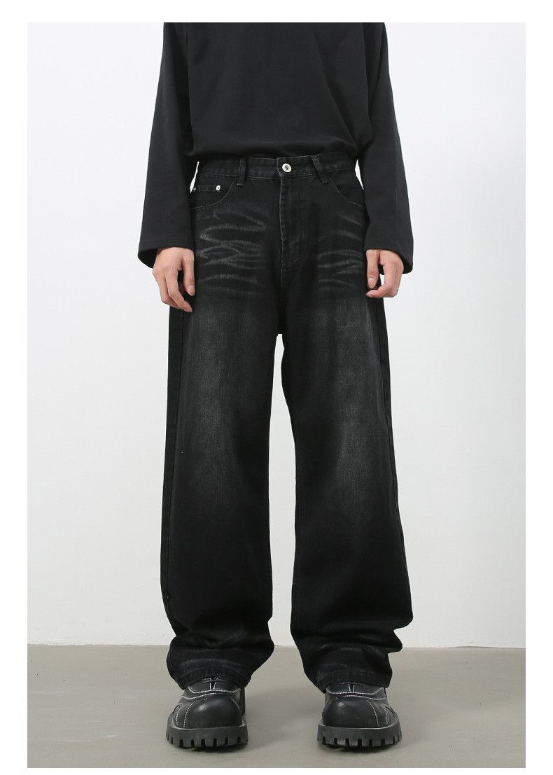 Japanese Brand American high street retro distressed loose straight jeans Size US 32 / EU 48 - 1 Thumbnail