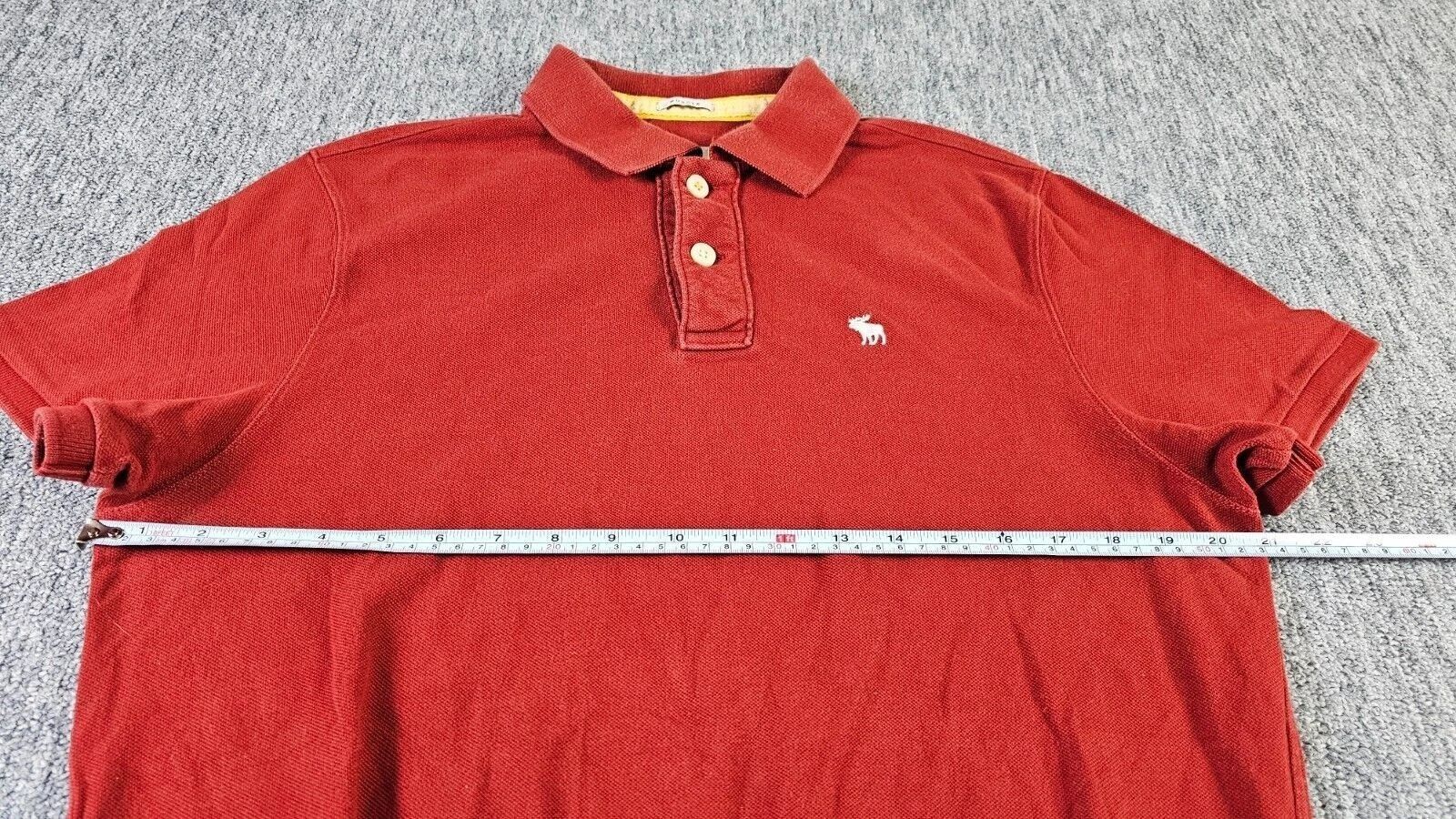 Abercrombie & Fitch Abercrombie Fitch Muscle Fit Polo Moose Embroidered Burgundy Size US XL / EU 56 / 4 - 9 Thumbnail