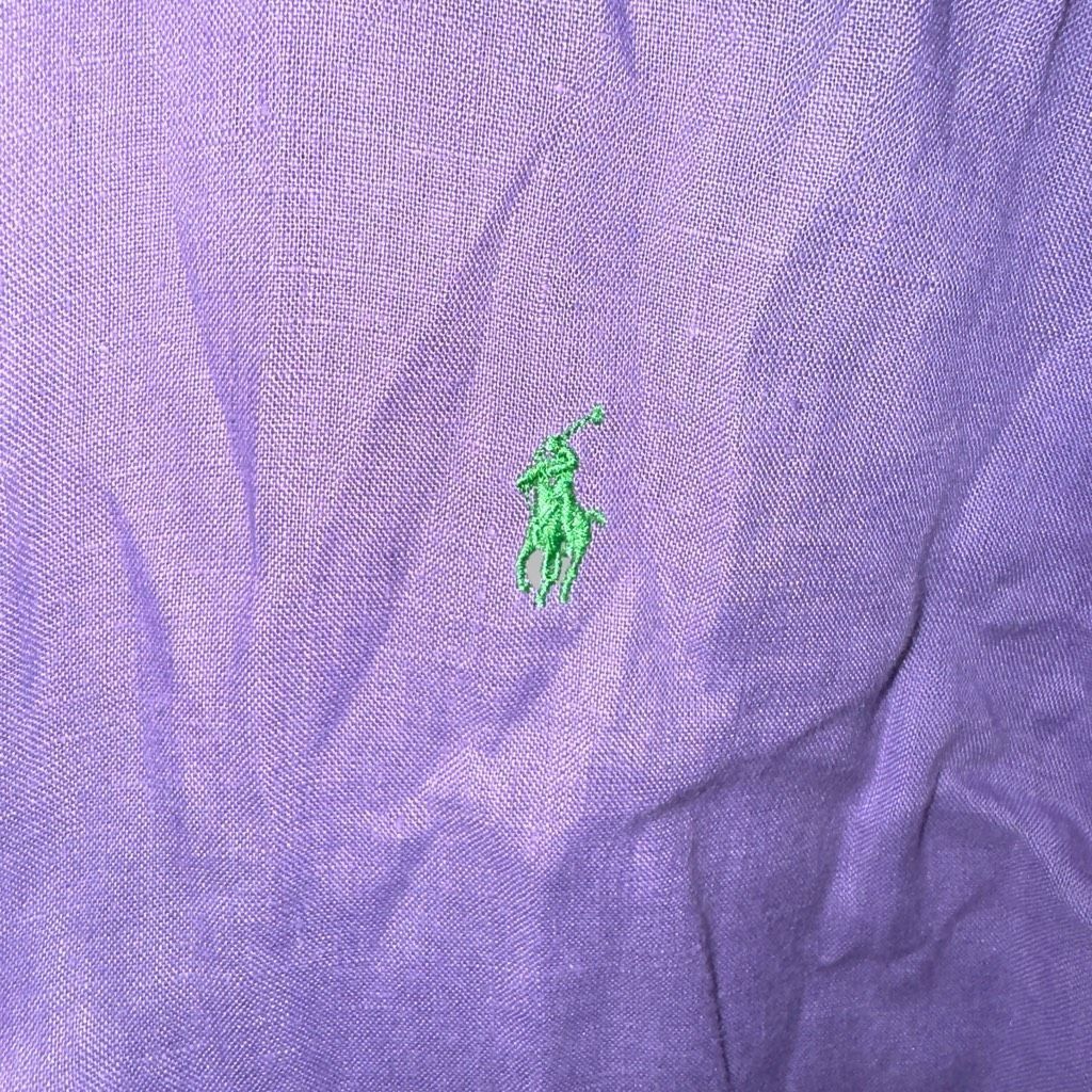 Polo Ralph Lauren Purple Polo Ralph Lauren 100% Linen Classic Fit Button Down Shirt L Size US L / EU 52-54 / 3 - 4 Thumbnail