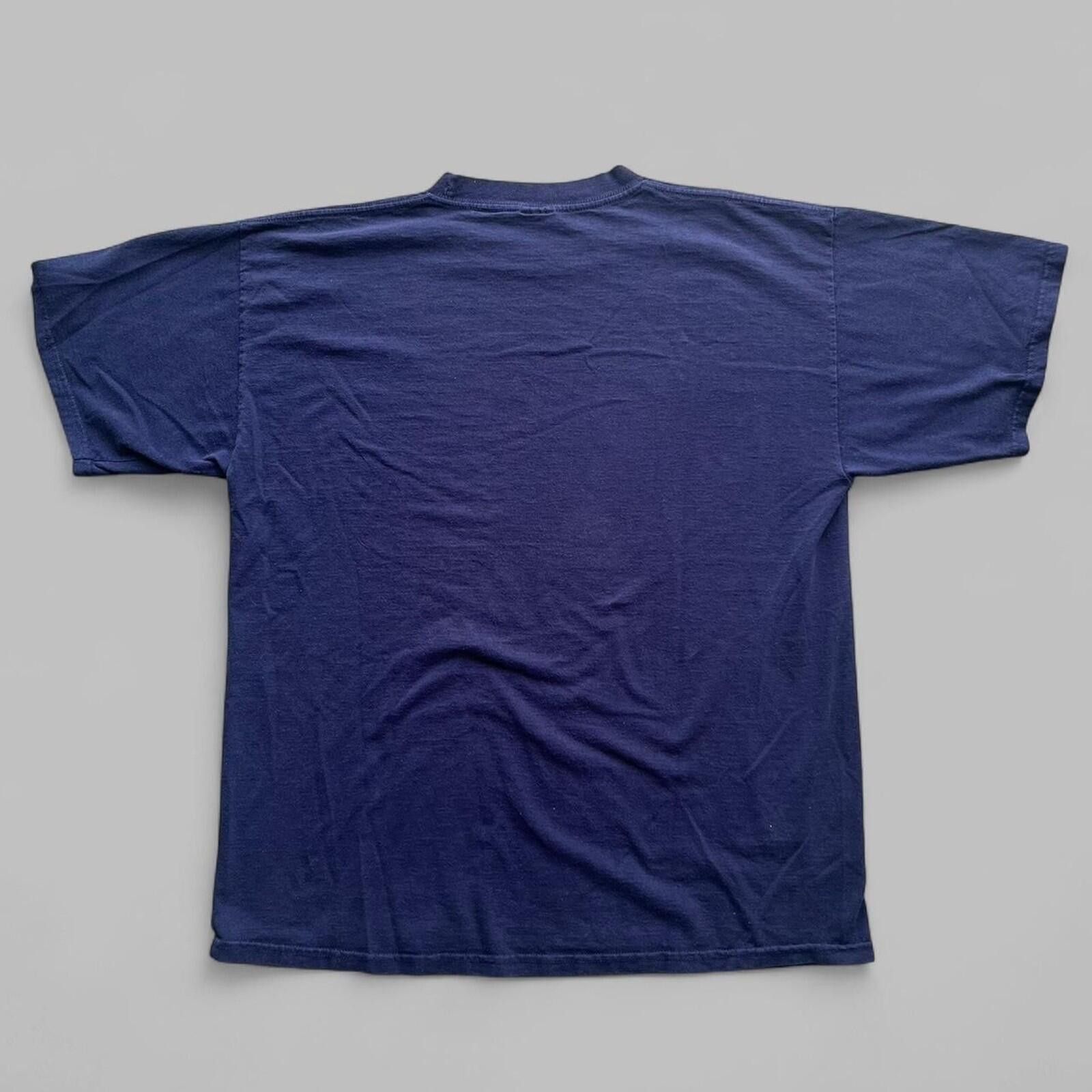 Nike Early 2000s Nike Sportswear Swoosh Two Tone Blue T-Shirt XL Size US XL / EU 56 / 4 - 4 Thumbnail