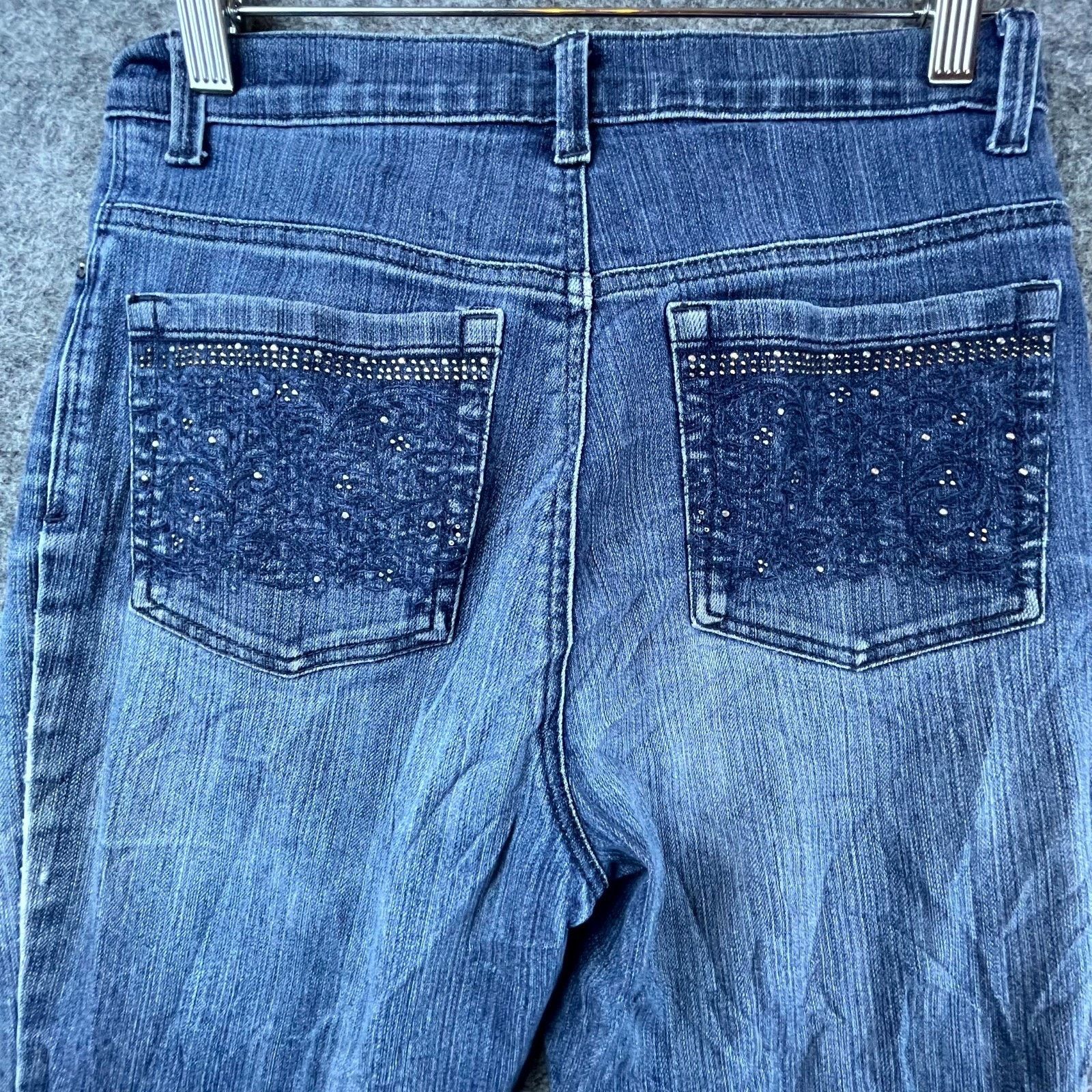 Gloria Vanderbilt Gloria Vanderbilt Amanda Straight Jeans Womens 6P Y2K Blue Size 28" / US 6 / IT 42 - 2 Thumbnail
