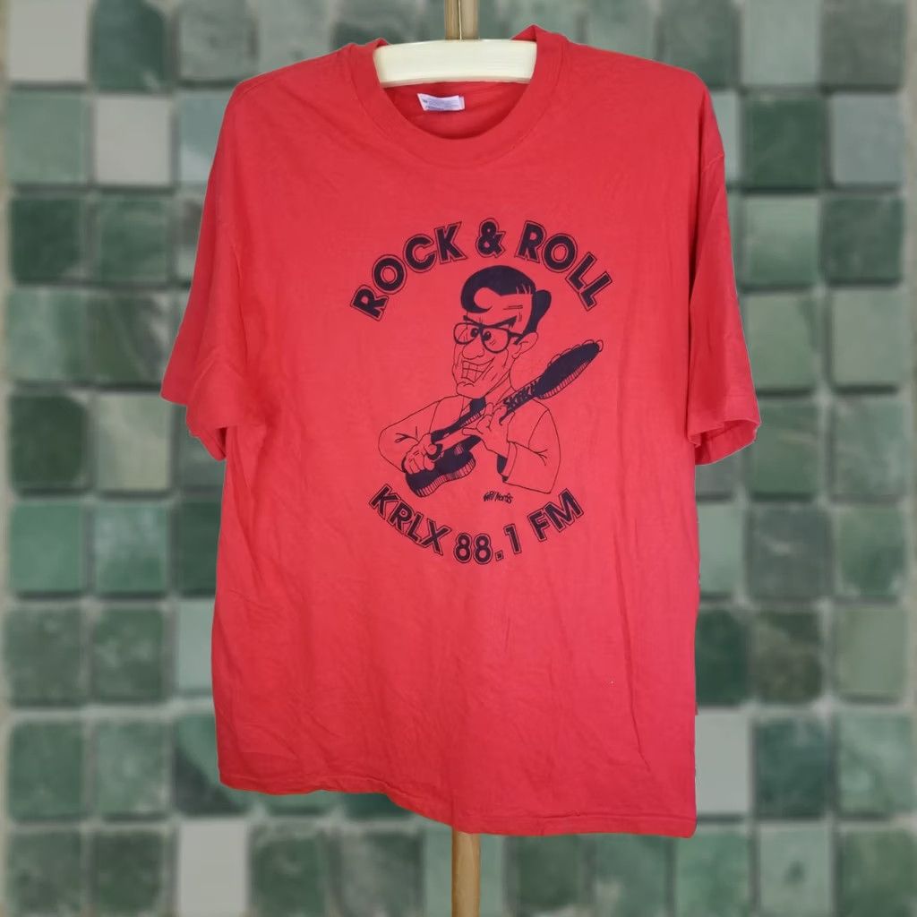Hanes VINTAGE 90' ROCK & ROLL KRLX 88.1 FM RED SINGLE STITCH HANES T-SHIRT XLARGE Mens XS? Size US XL / EU 56 / 4 - 1 Thumbnail