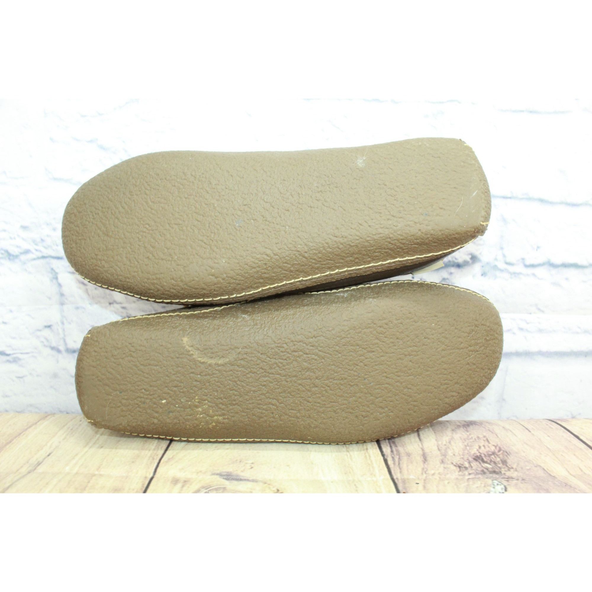 L.L. Bean × Leather LL Bean Men's Leather Flannel Lined Moccasin Slippers 8 M Size US 8 / EU 41 - 9 Thumbnail