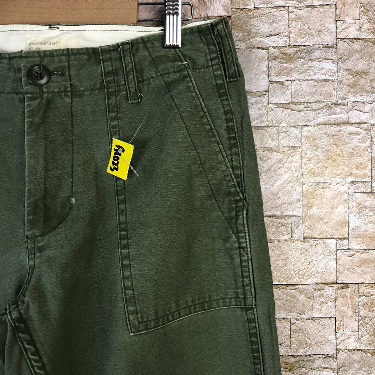 Japanese Brand Back Number Green cargo Pants #A1023 Size US 28 / EU 44 - 8 Thumbnail